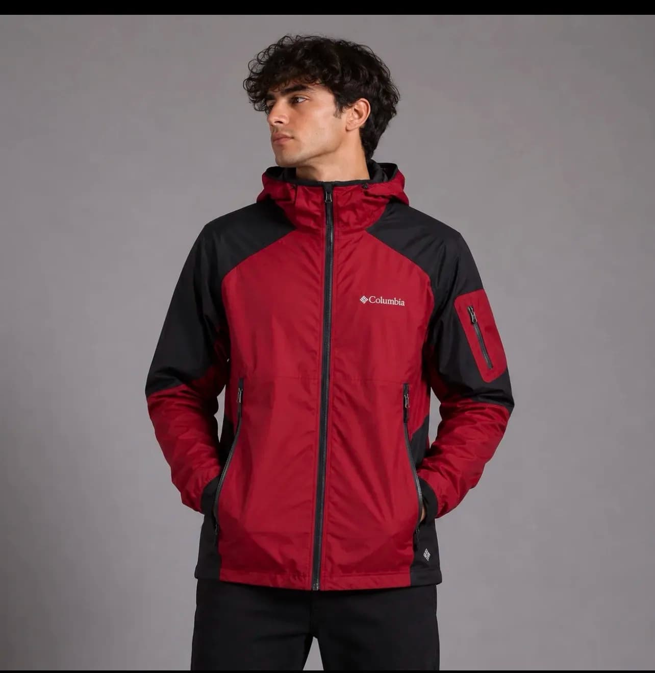 Columbia Omni-Tech 3-in-1 Waterproof Winter Jacket with Removable Puffer Liner Red Black | Men’s M