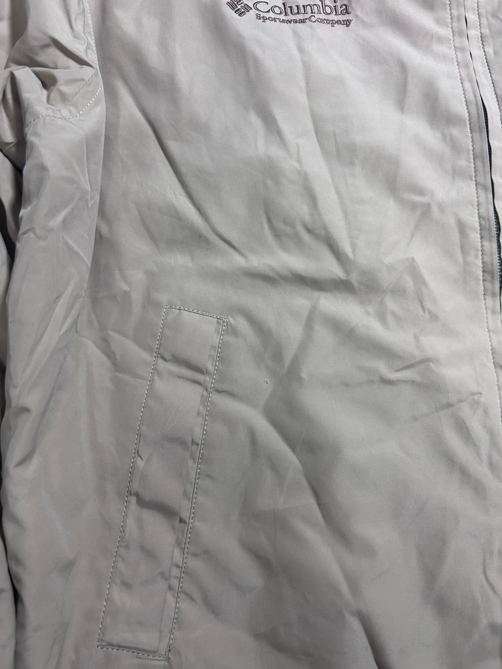 Columbia thrift windbreaker jacket India detail view
