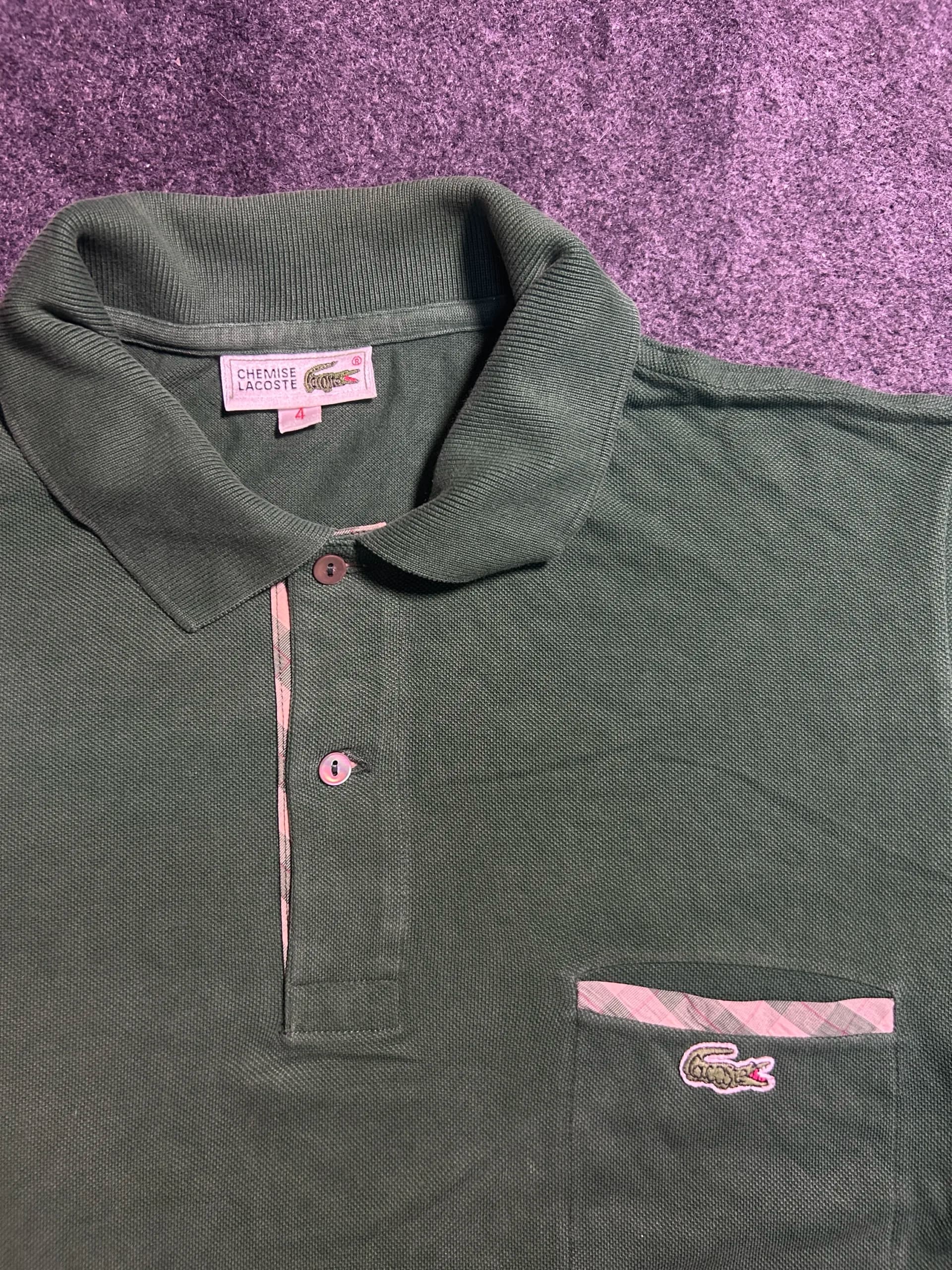 Lacoste thrift polo shirt India close-up