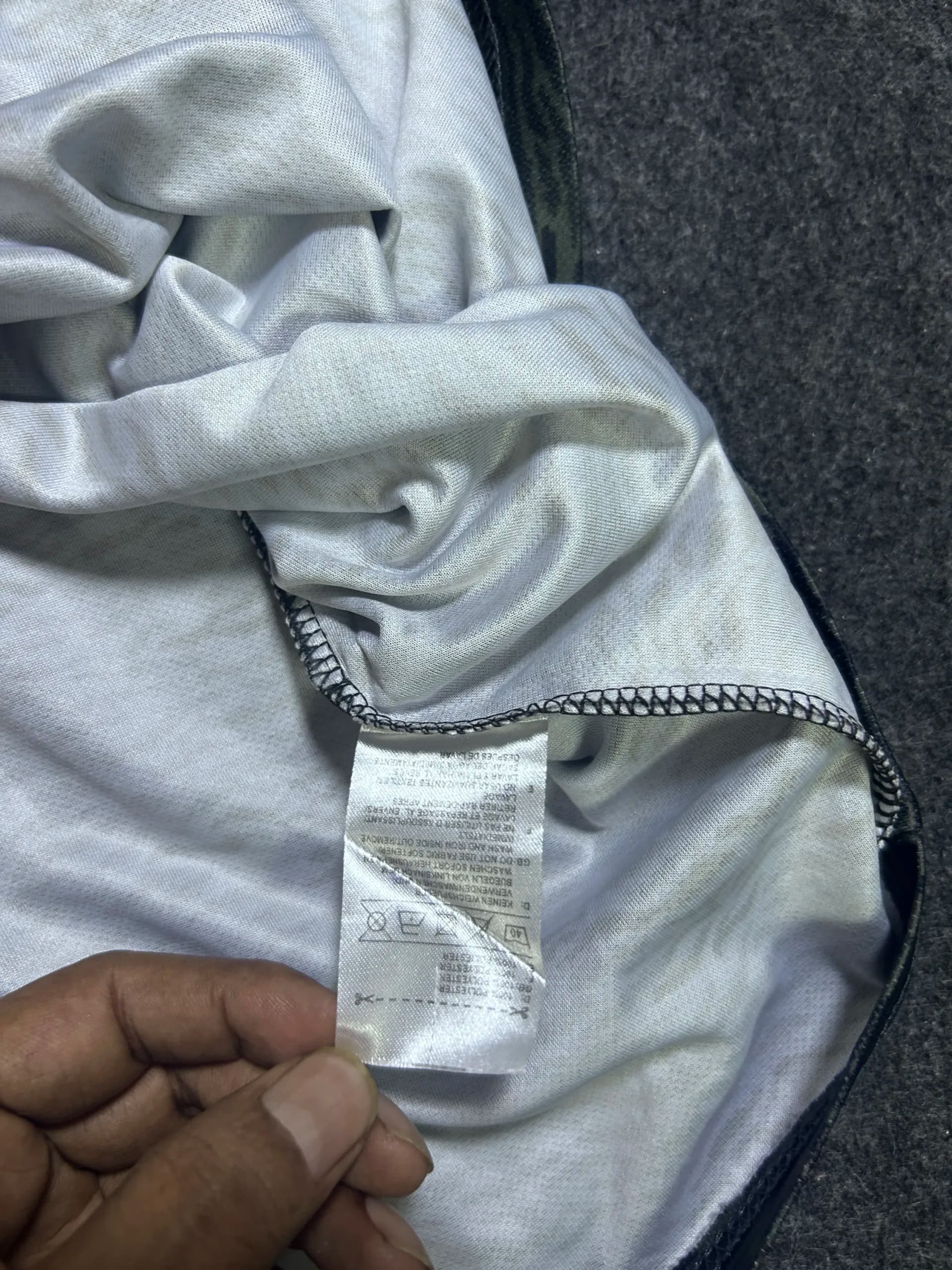 Adidas thrift jersey India close-up
