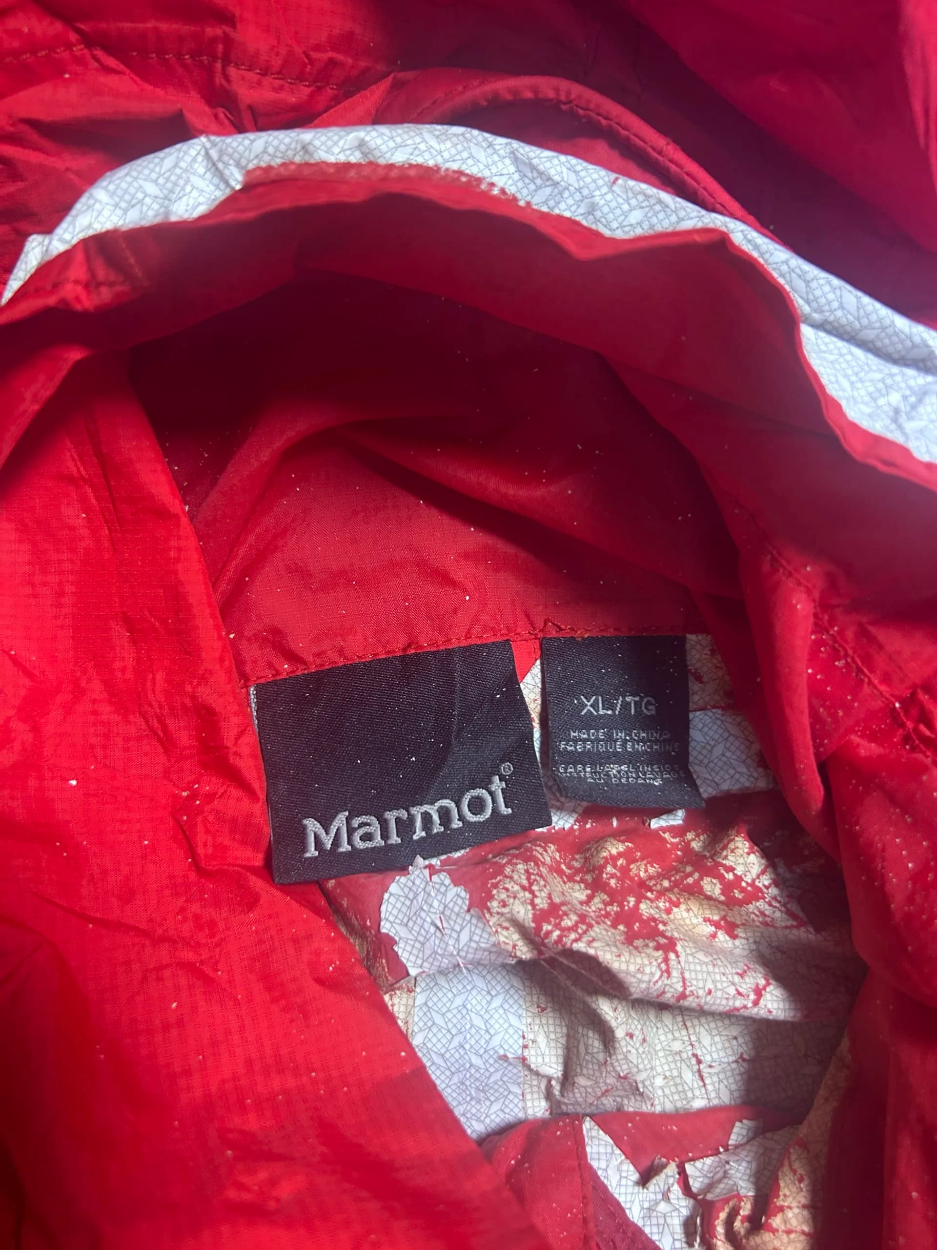 Branded thrift windbreaker jacket India detail view