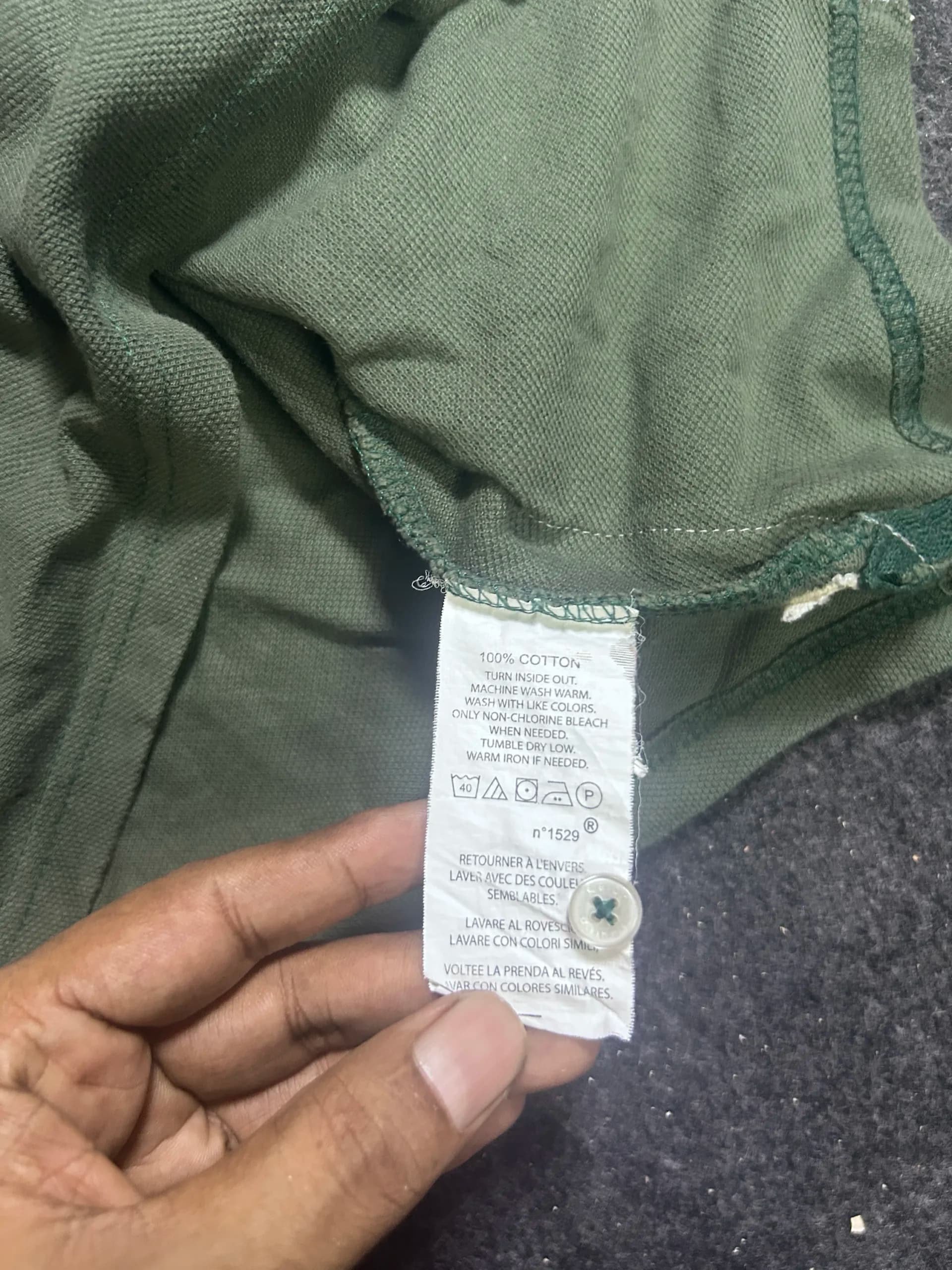 Ralph Lauren thrift polo shirt India detail view
