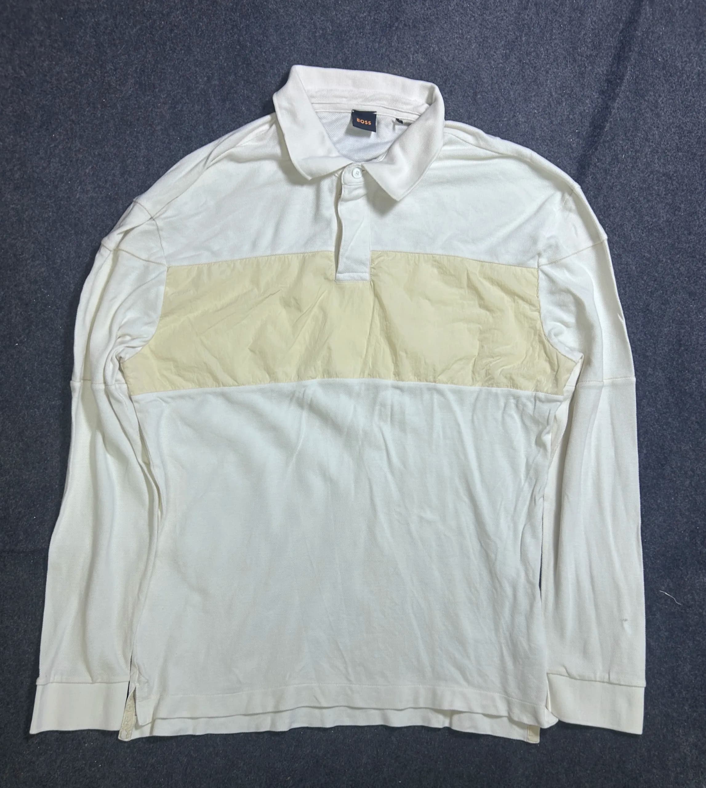 Branded thrift polo shirt India close-up