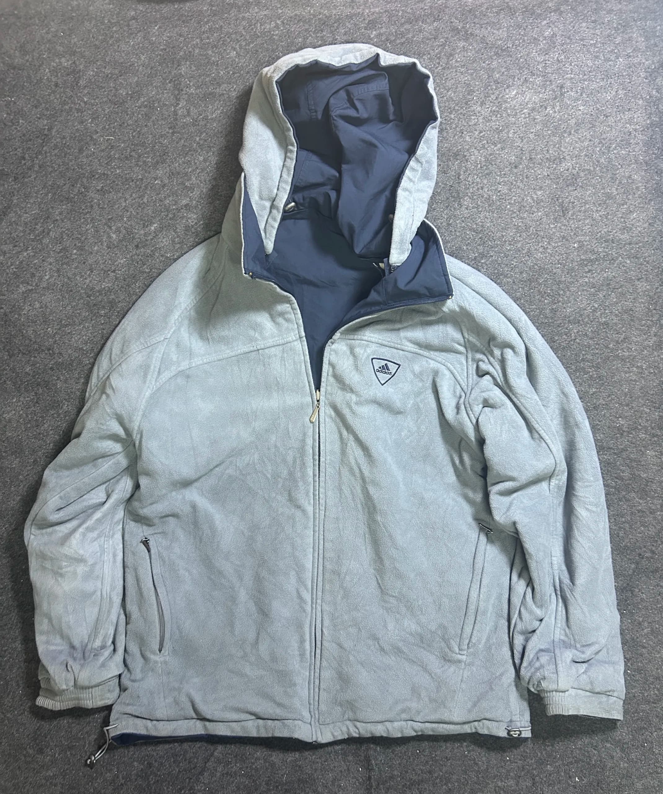 Adidas thrift fleece jacket India back view
