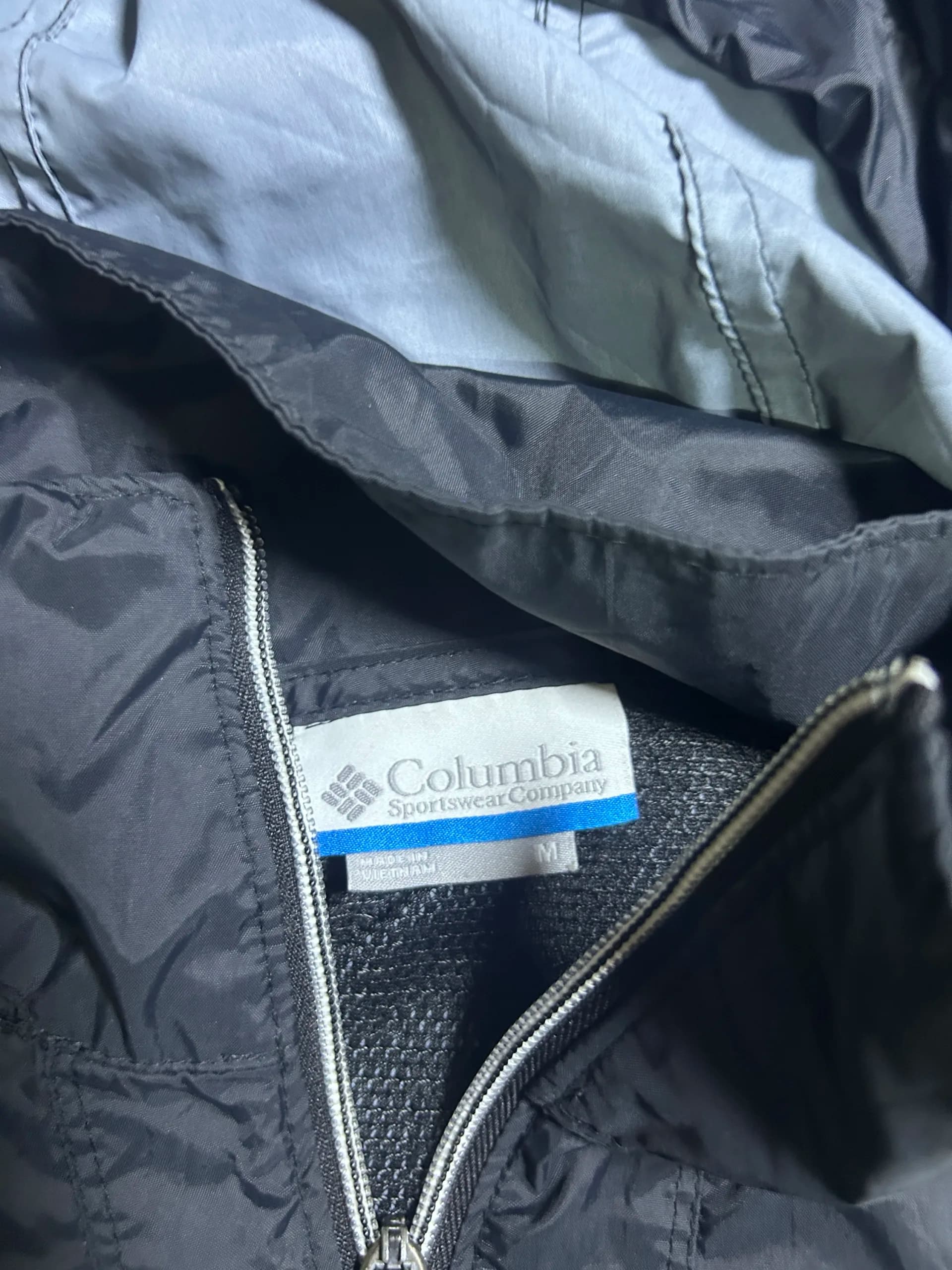 Columbia thrift waterproof jacket India close-up