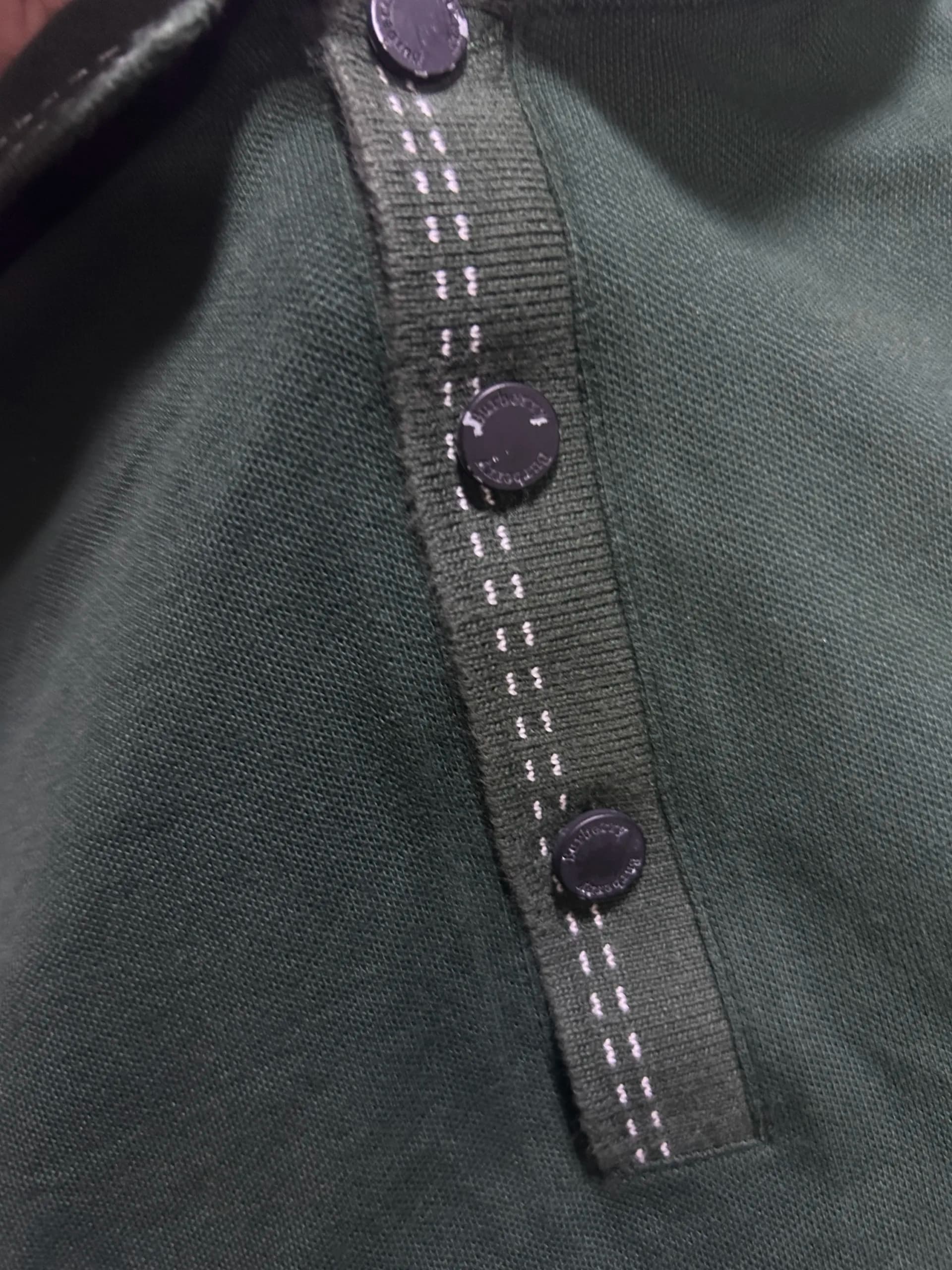 Branded thrift polo shirt India close-up
