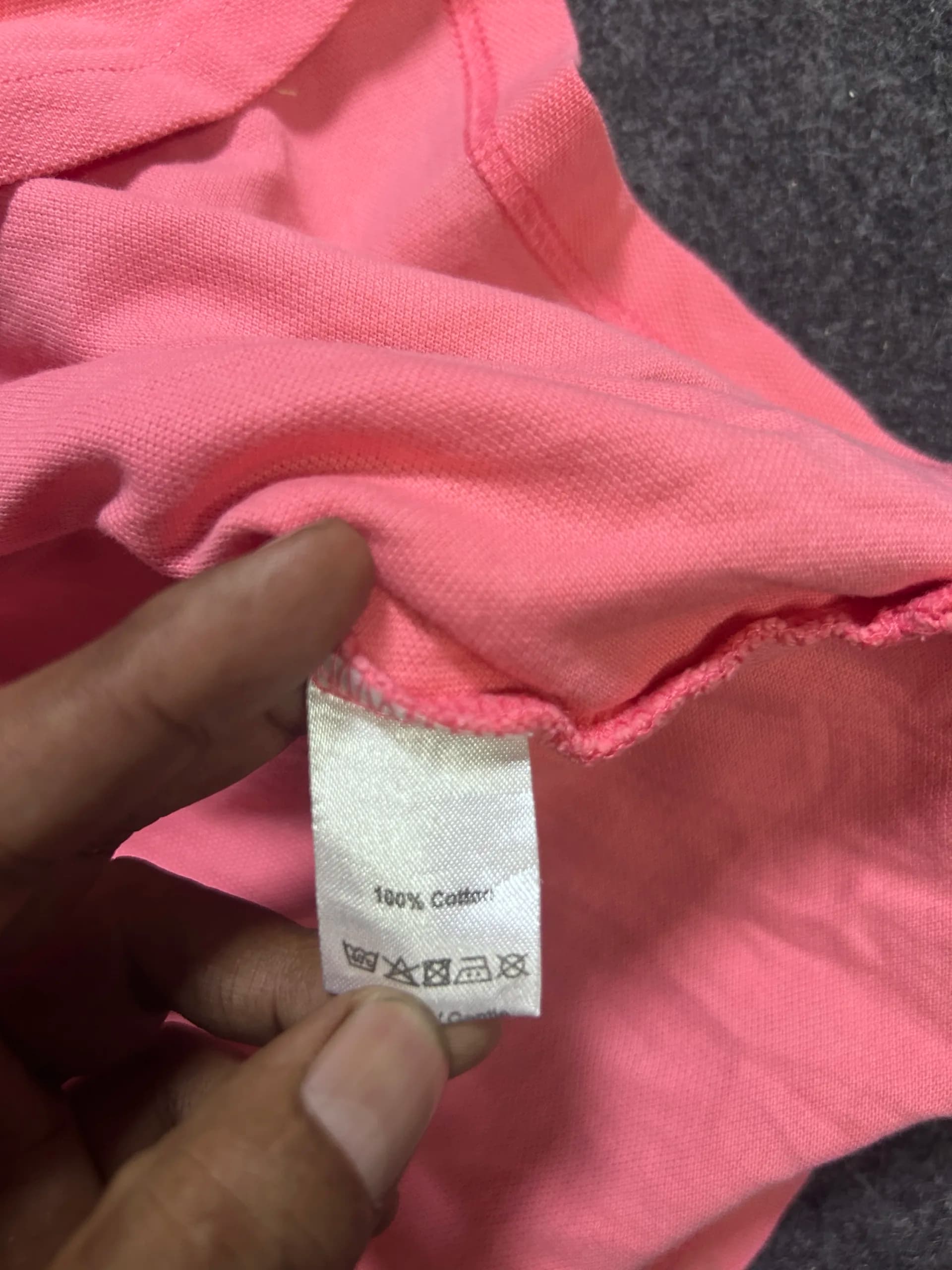 Lacoste thrift polo shirt India close-up