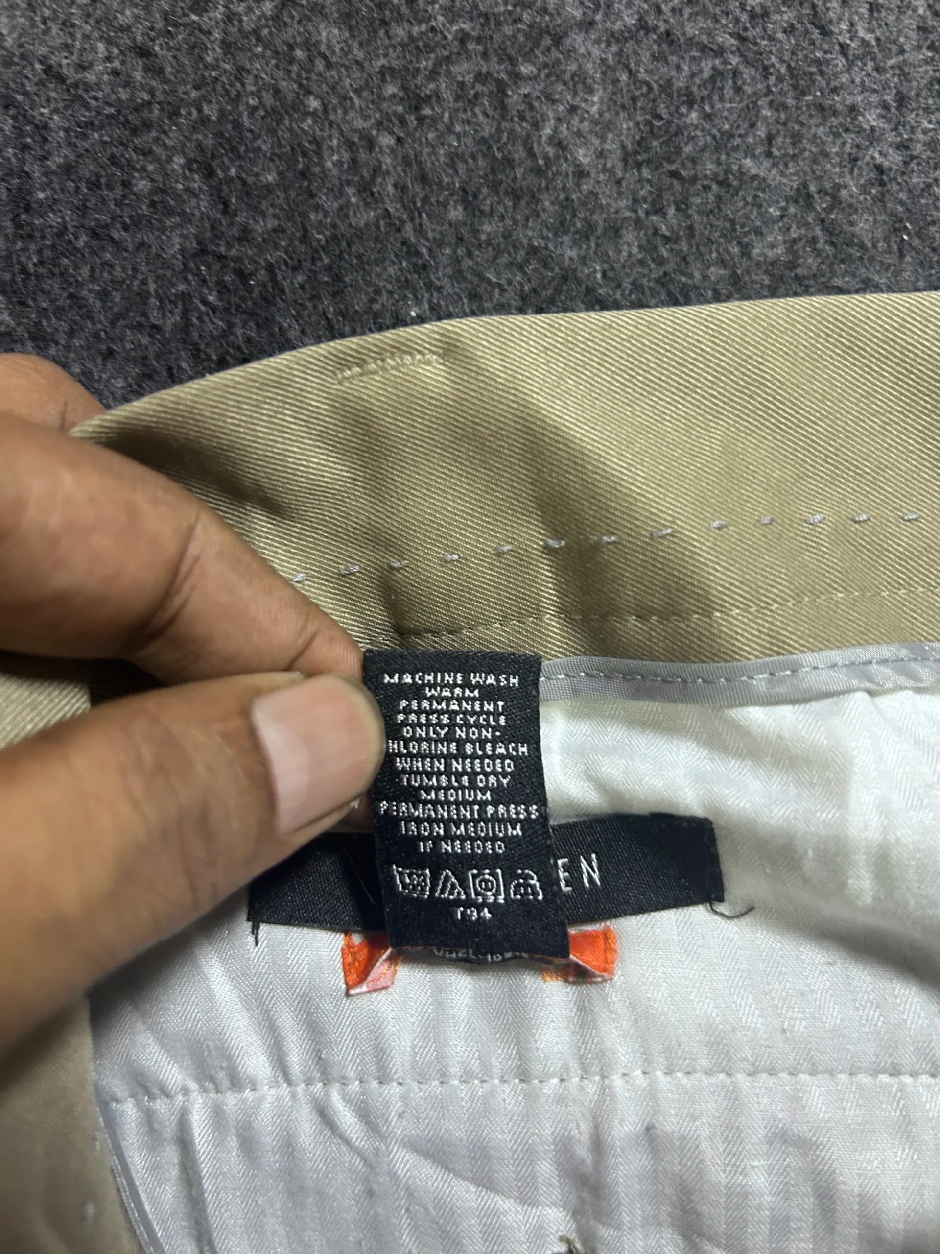 Branded thrift trousers India close-up