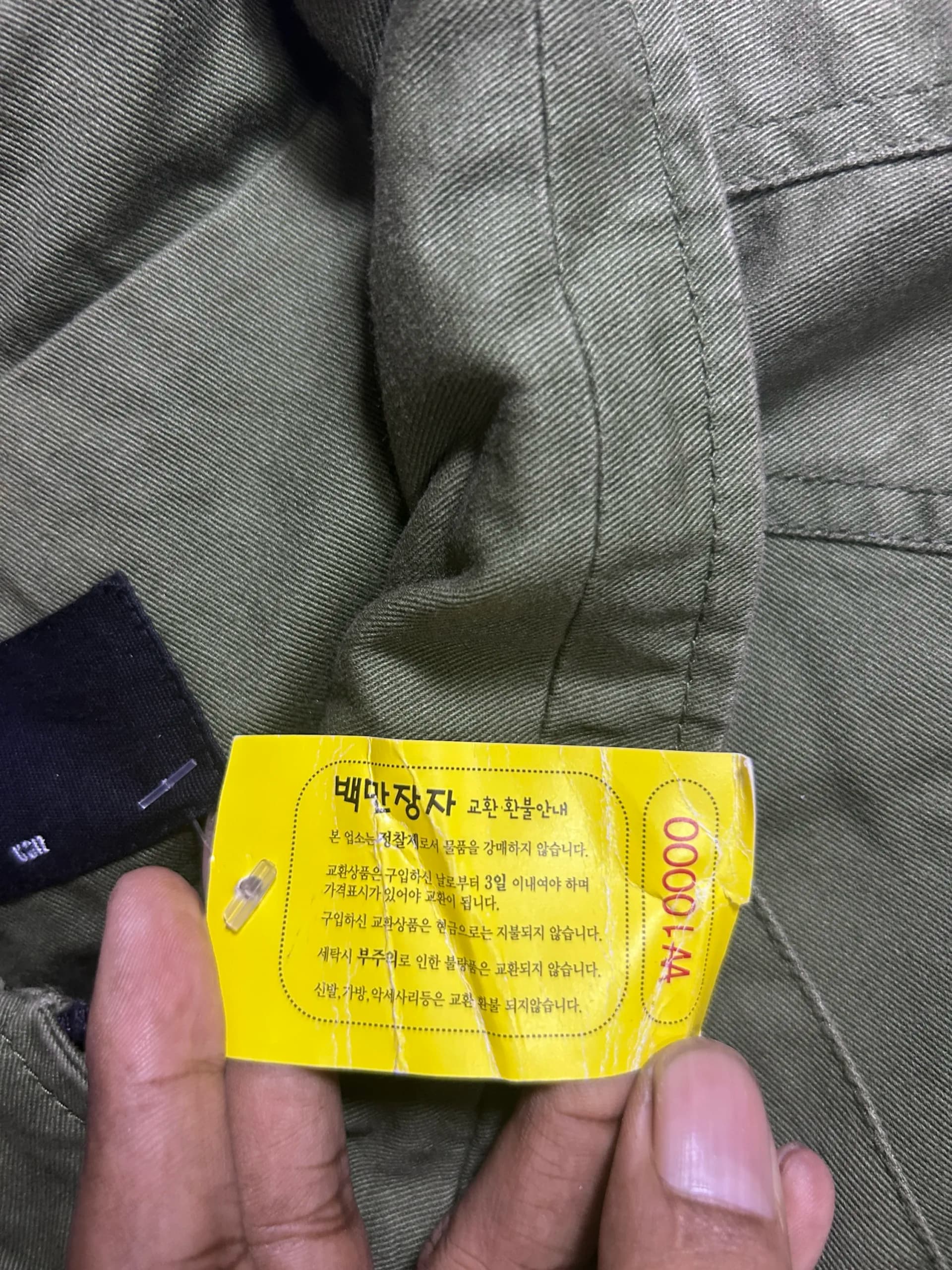 Branded thrift jacket India detail view