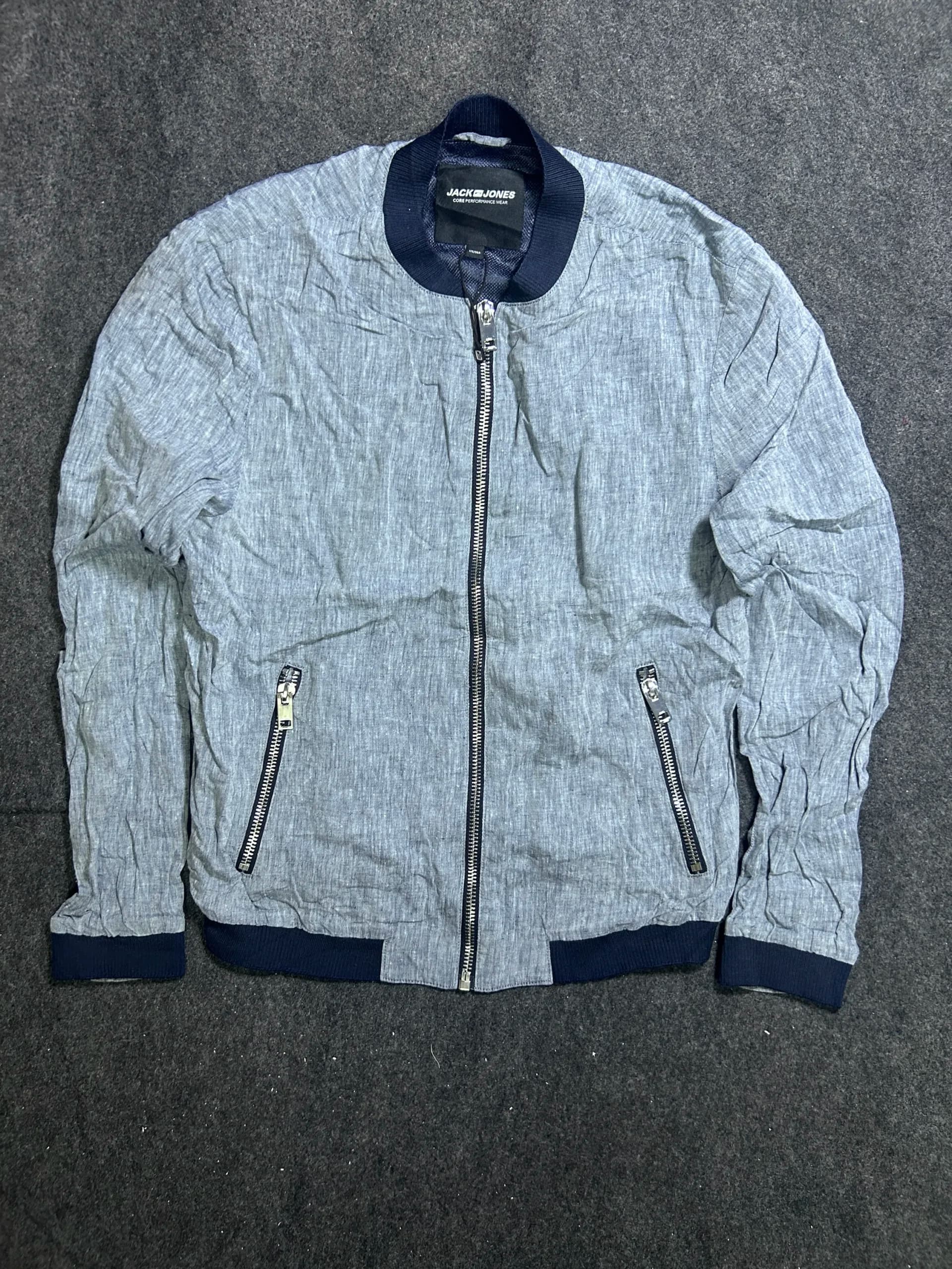 Branded thrift bomber jacket India back view