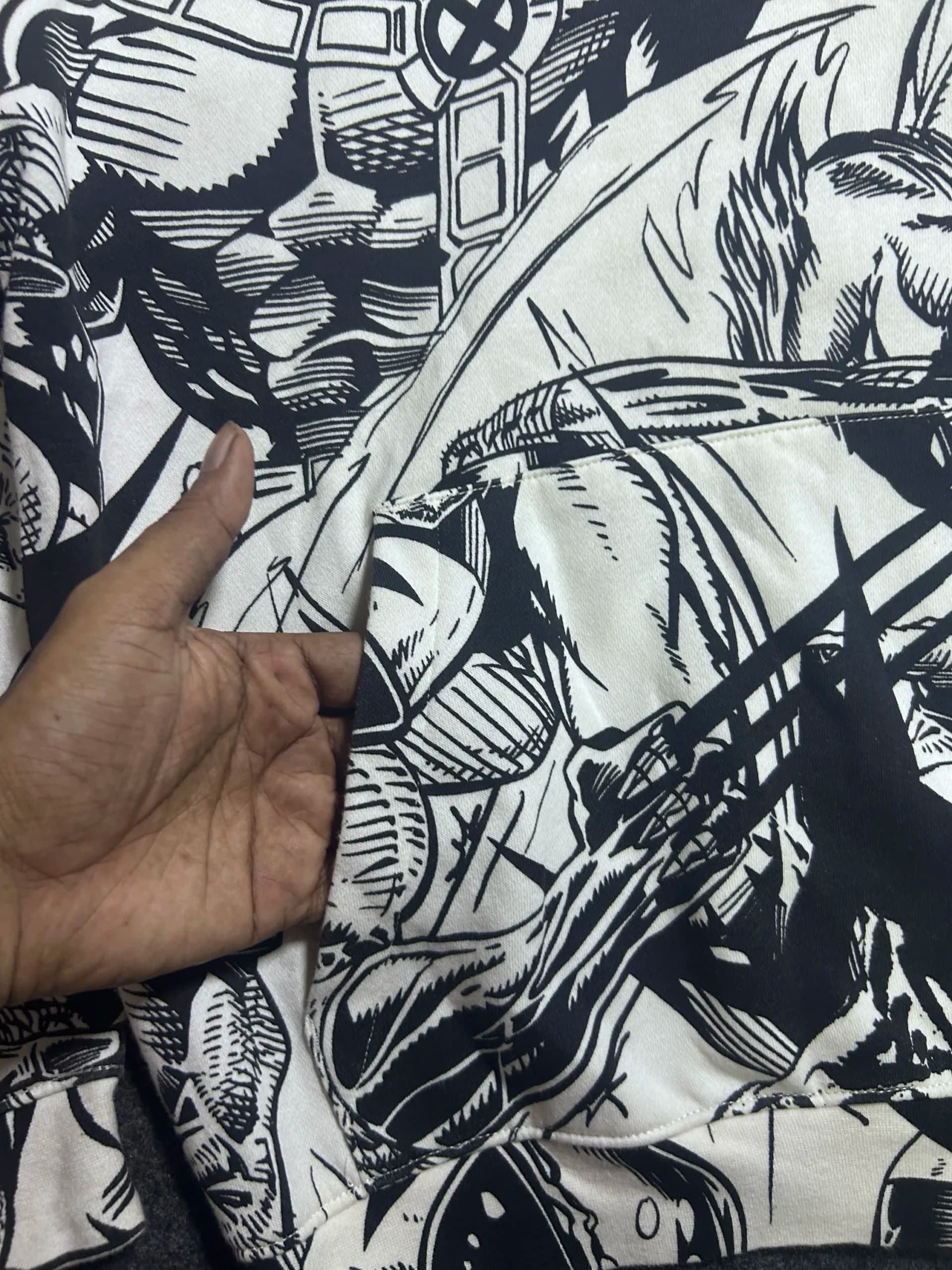 Branded thrift hoodie India detail view