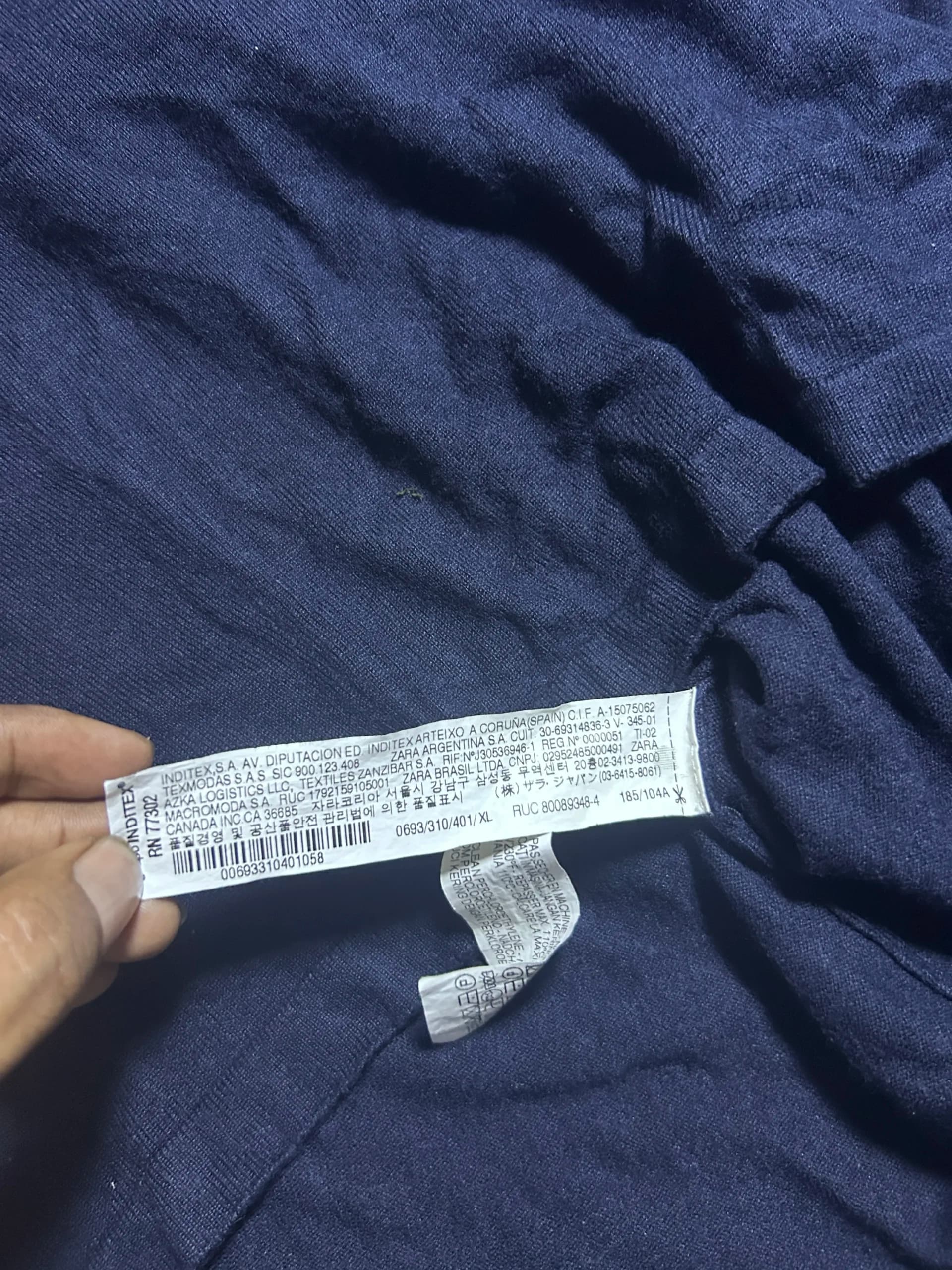 Zara thrift t-shirt India close-up