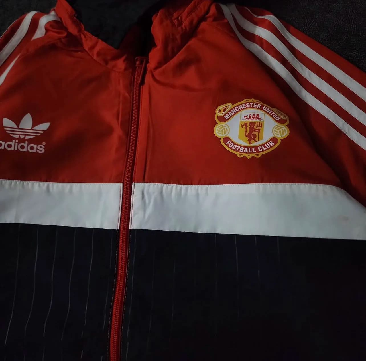 Adidas thrift track jacket India detail view