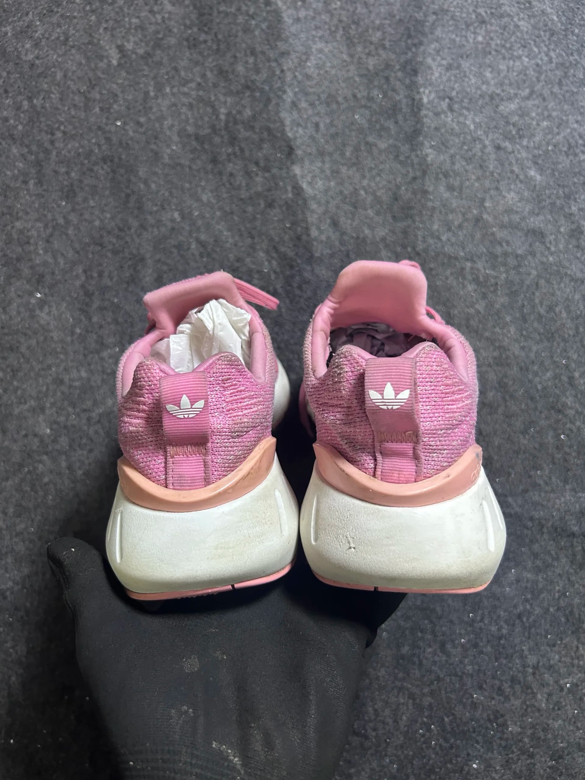 Adidas thrift clothing India close-up