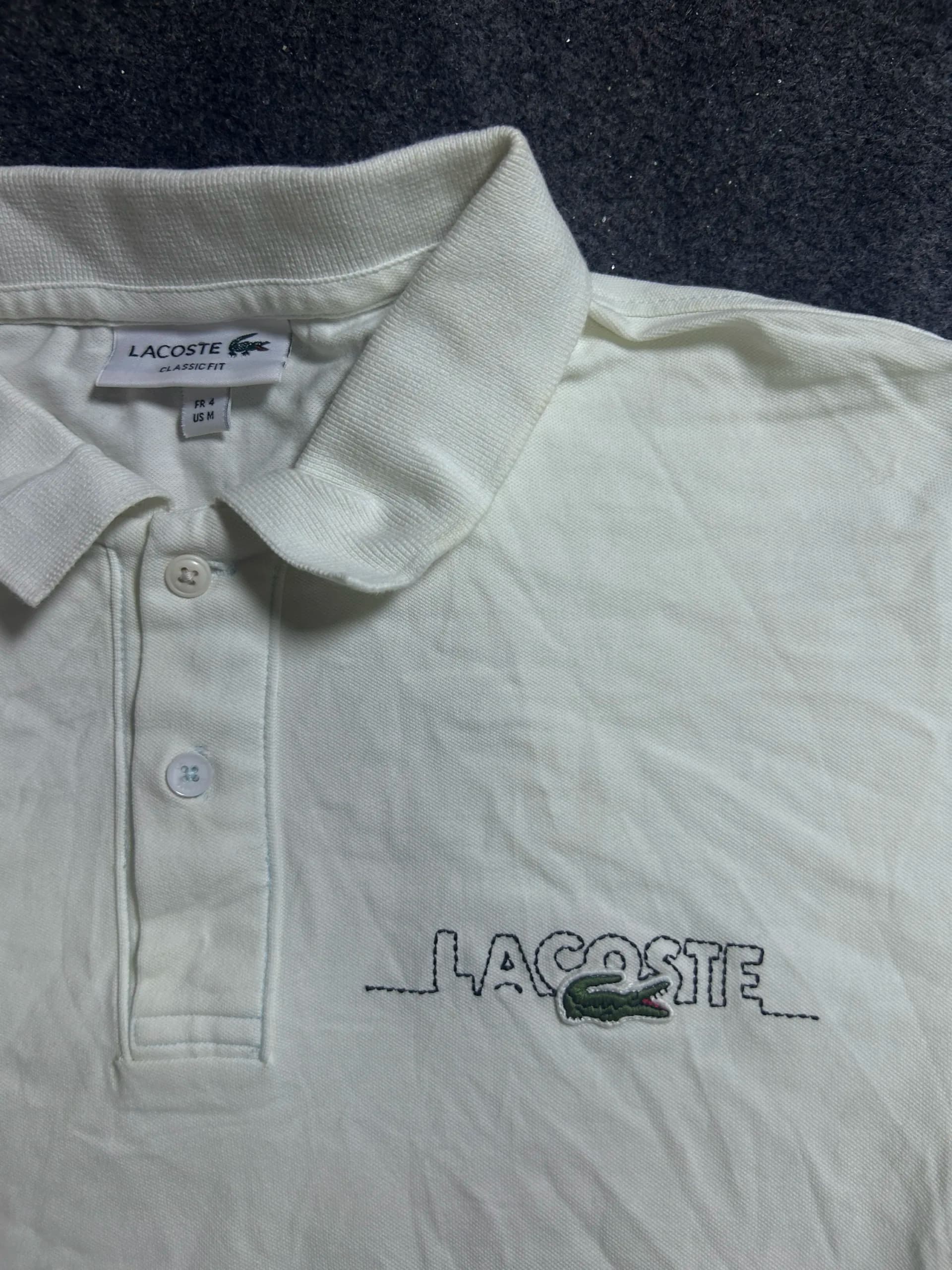 Lacoste thrift polo shirt India detail view