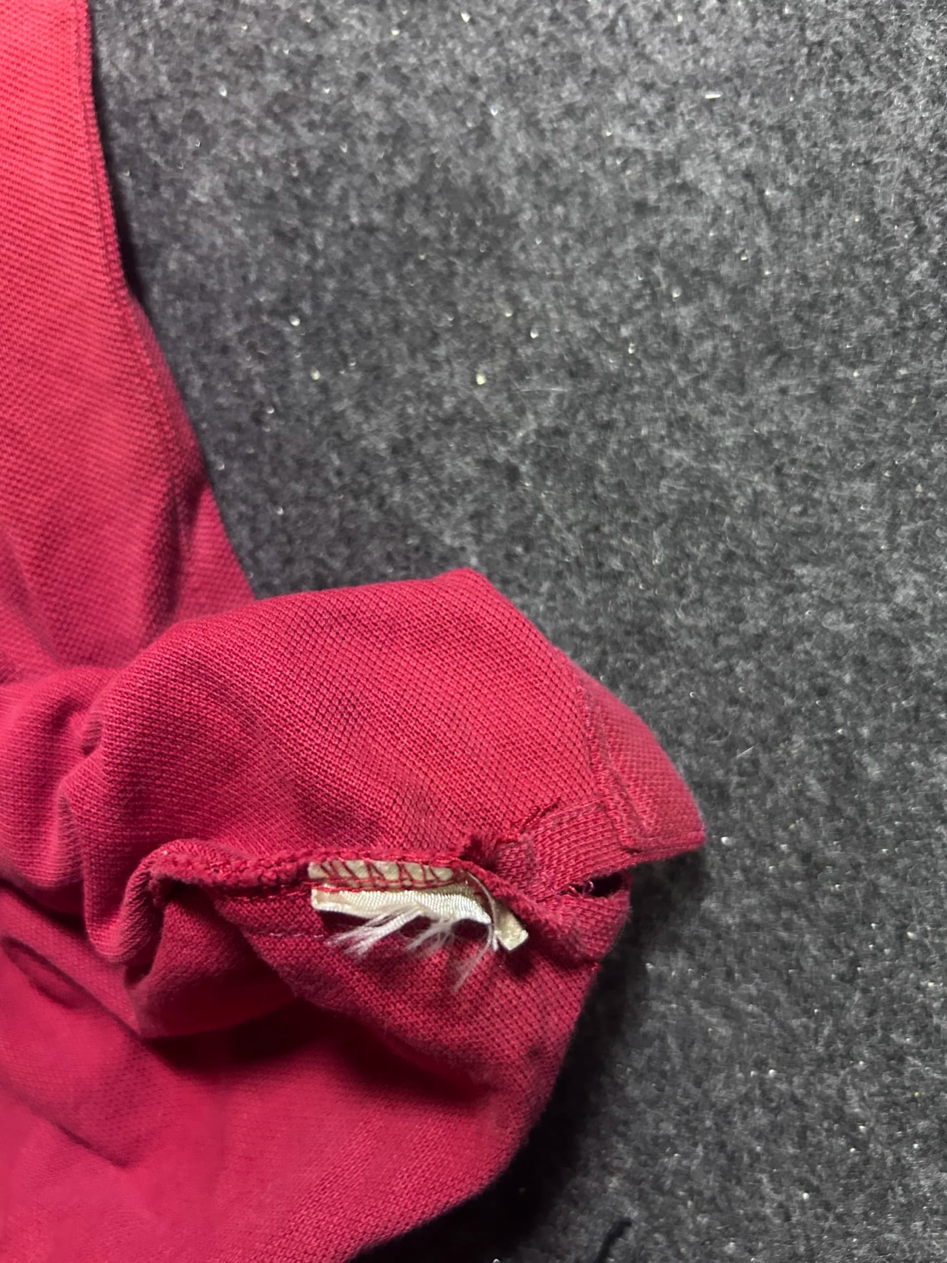 Branded thrift polo shirt India close-up