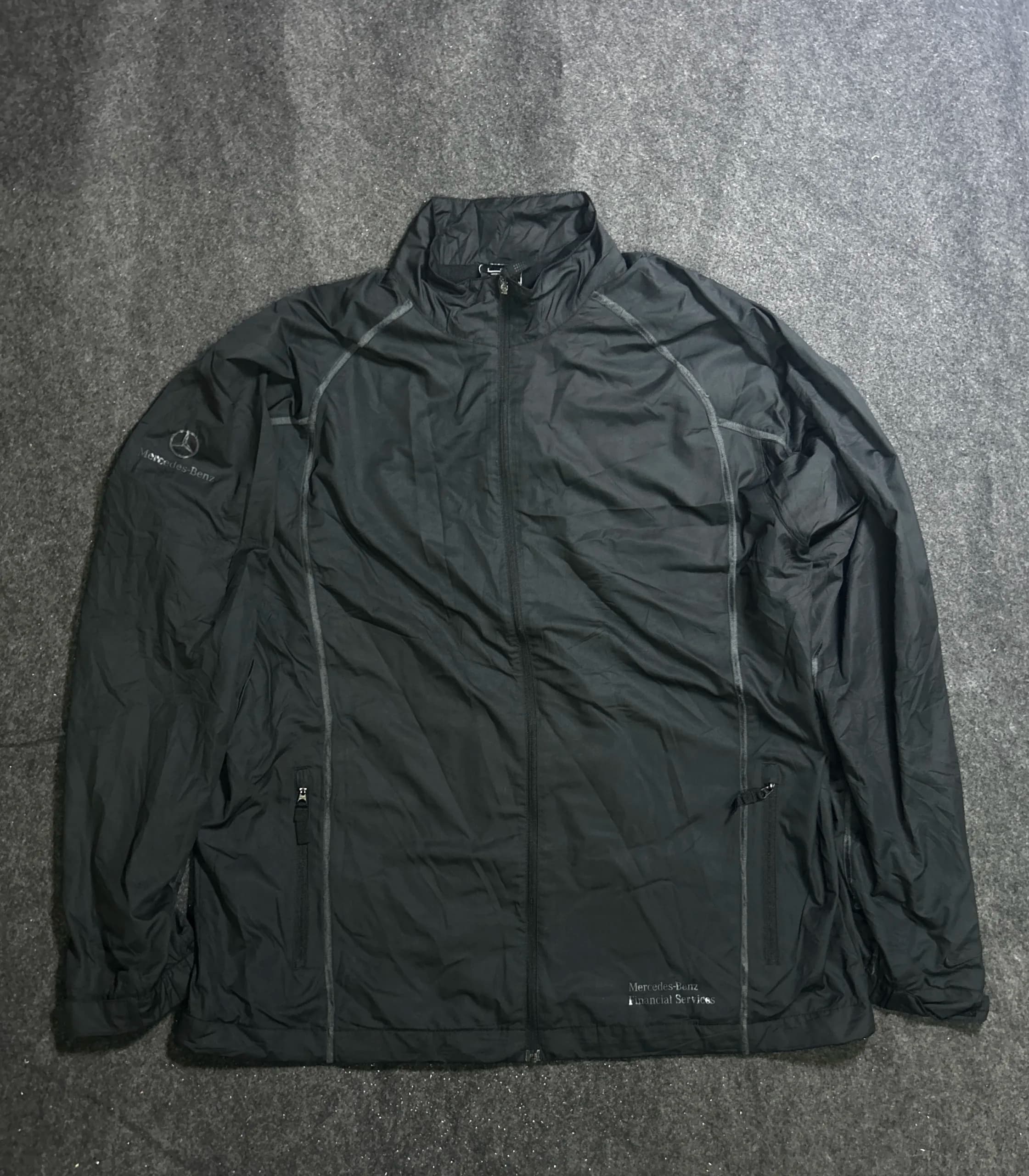 Nike Golf Dri-FIT Mercedes-Benz Waterproof Jacket | Black Lightweight Windbreaker | XL/XXL