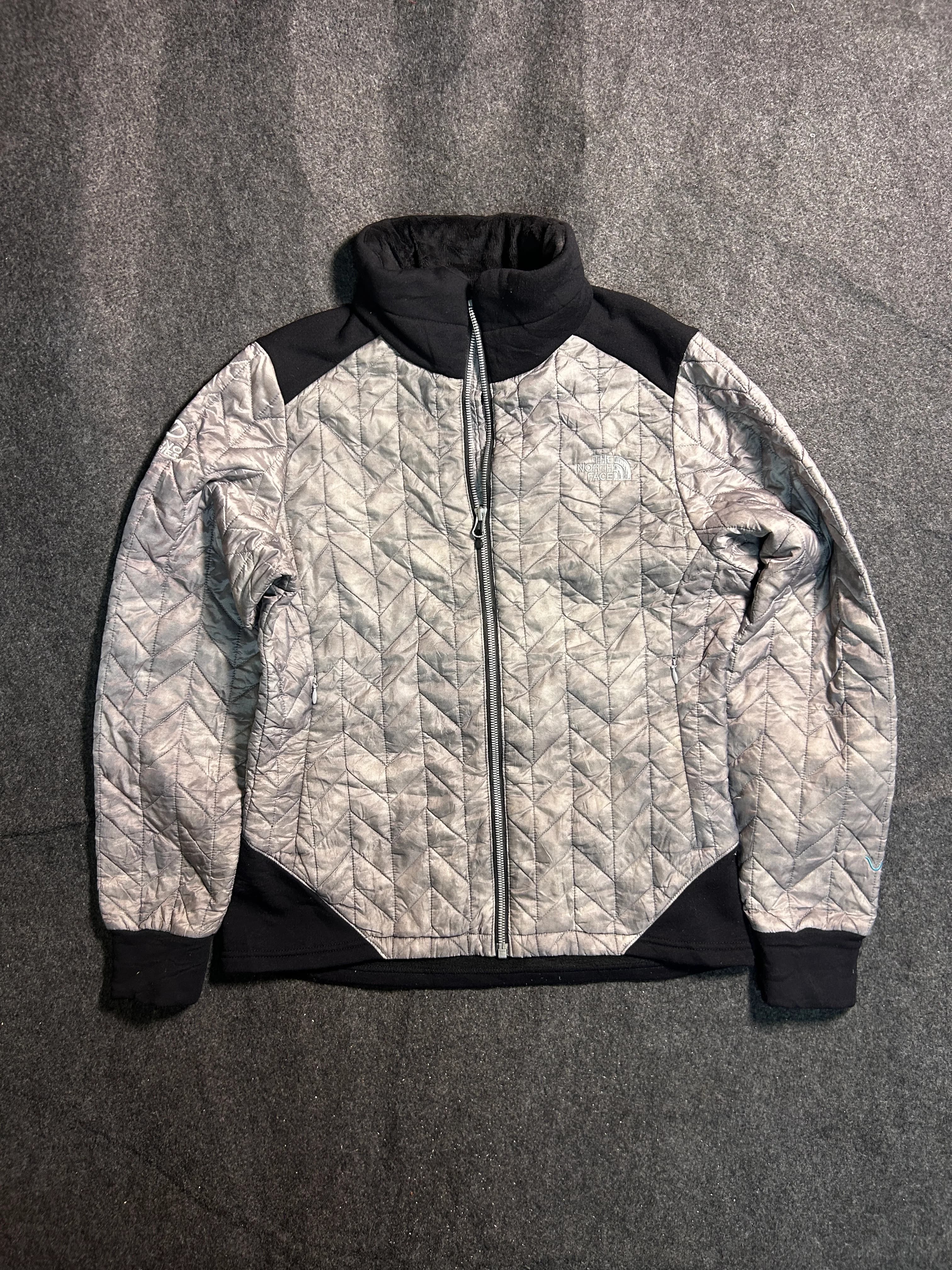 The North Face Dyno Series Lightweight Puffer Jacket Silver Black Quilted Size m