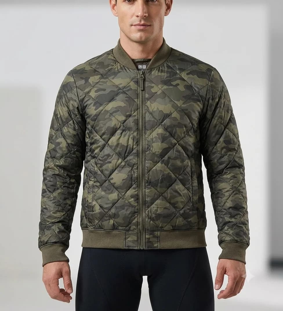 Uniqlo Olive Puffer Bomber Jacket –Men’s Size M