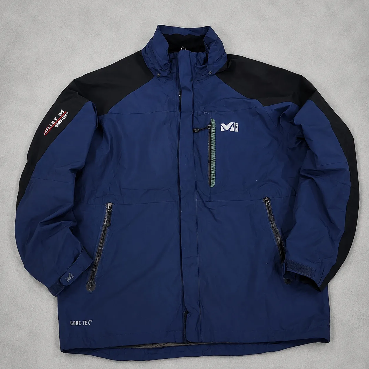 Millet GORE-TEX Waterproof Outdoor Hiking Jacket Blue Black Size XL