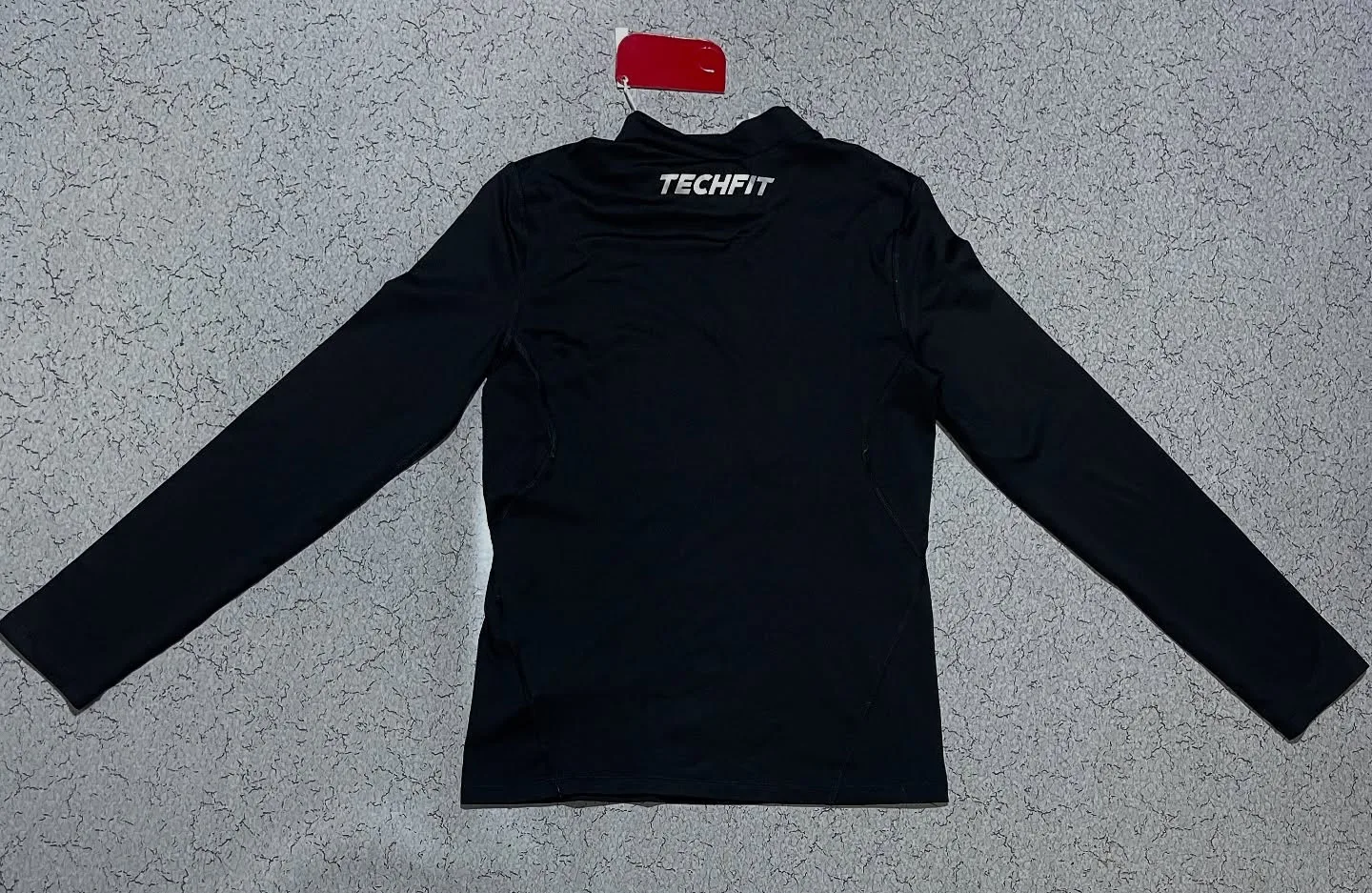 Adidas Techfit High Neck Body Fitted Tshirt Black S