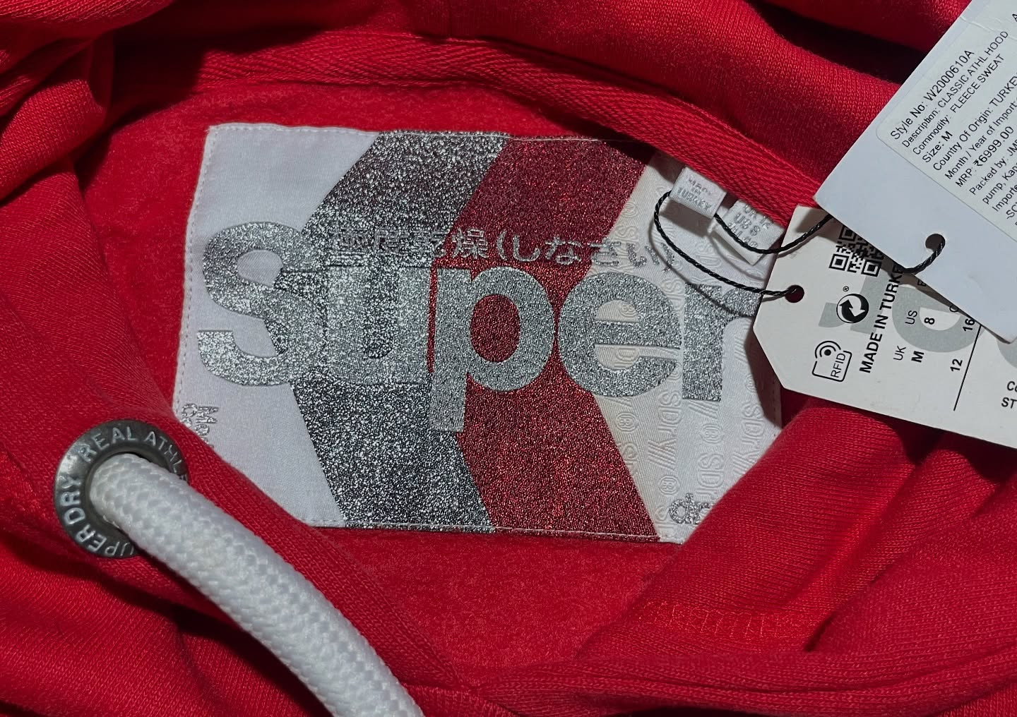 Superdry Hoodie Jacket Red Size L