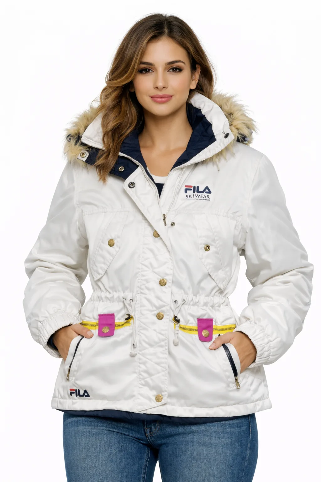 Fila Ski Team Italia Hooded Jacket White Size L