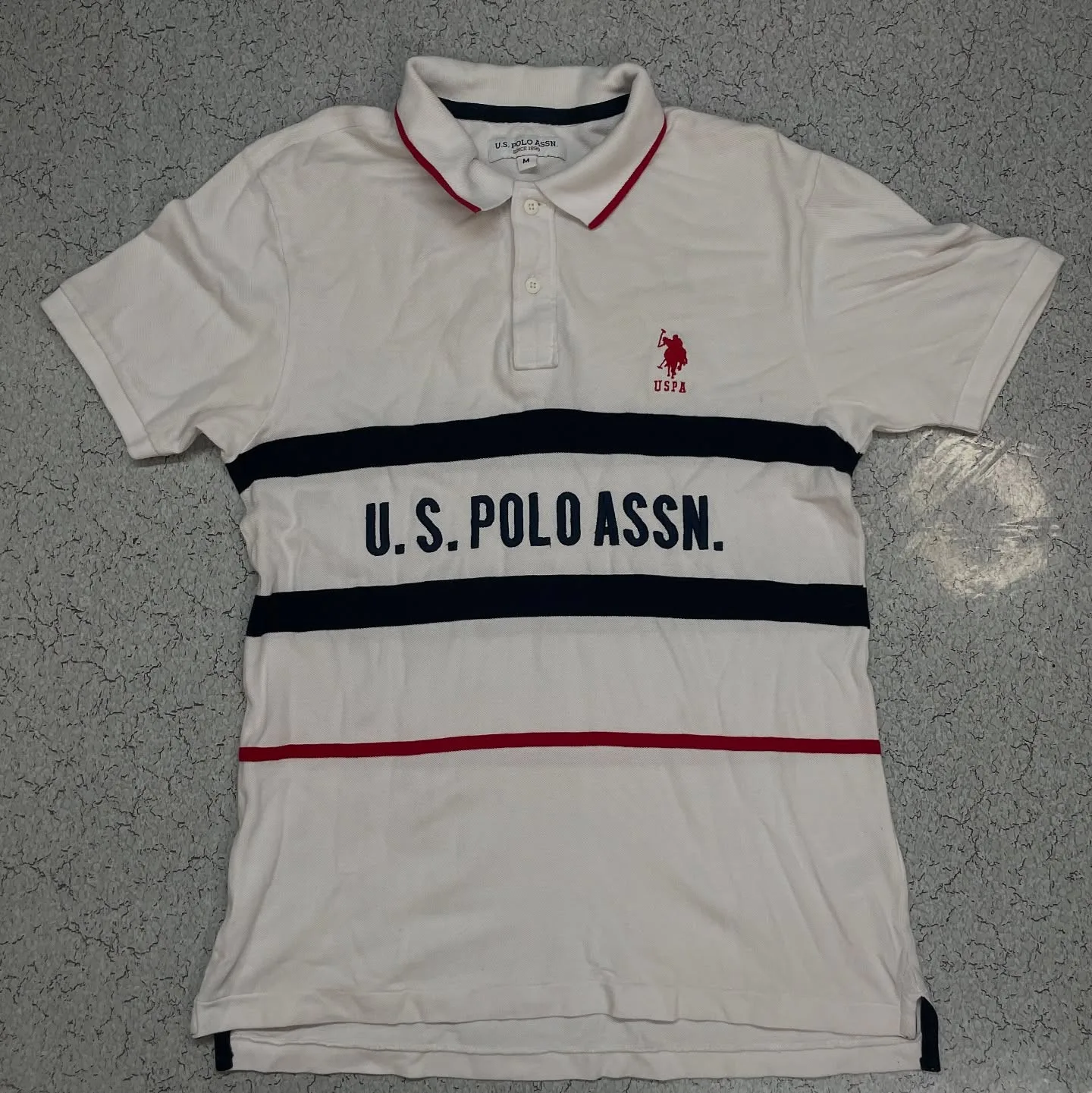 US Polo Assn Cotton Tshirt Size M Colour White
