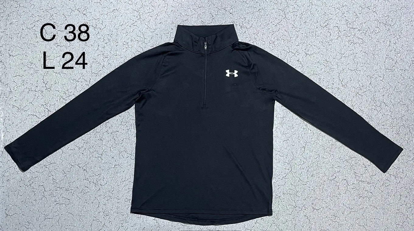 Under Armour Half Zip Up Tshirt Size S Black