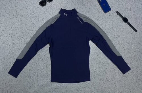 Under Armour Coldgear High Neck Compression Small Blue