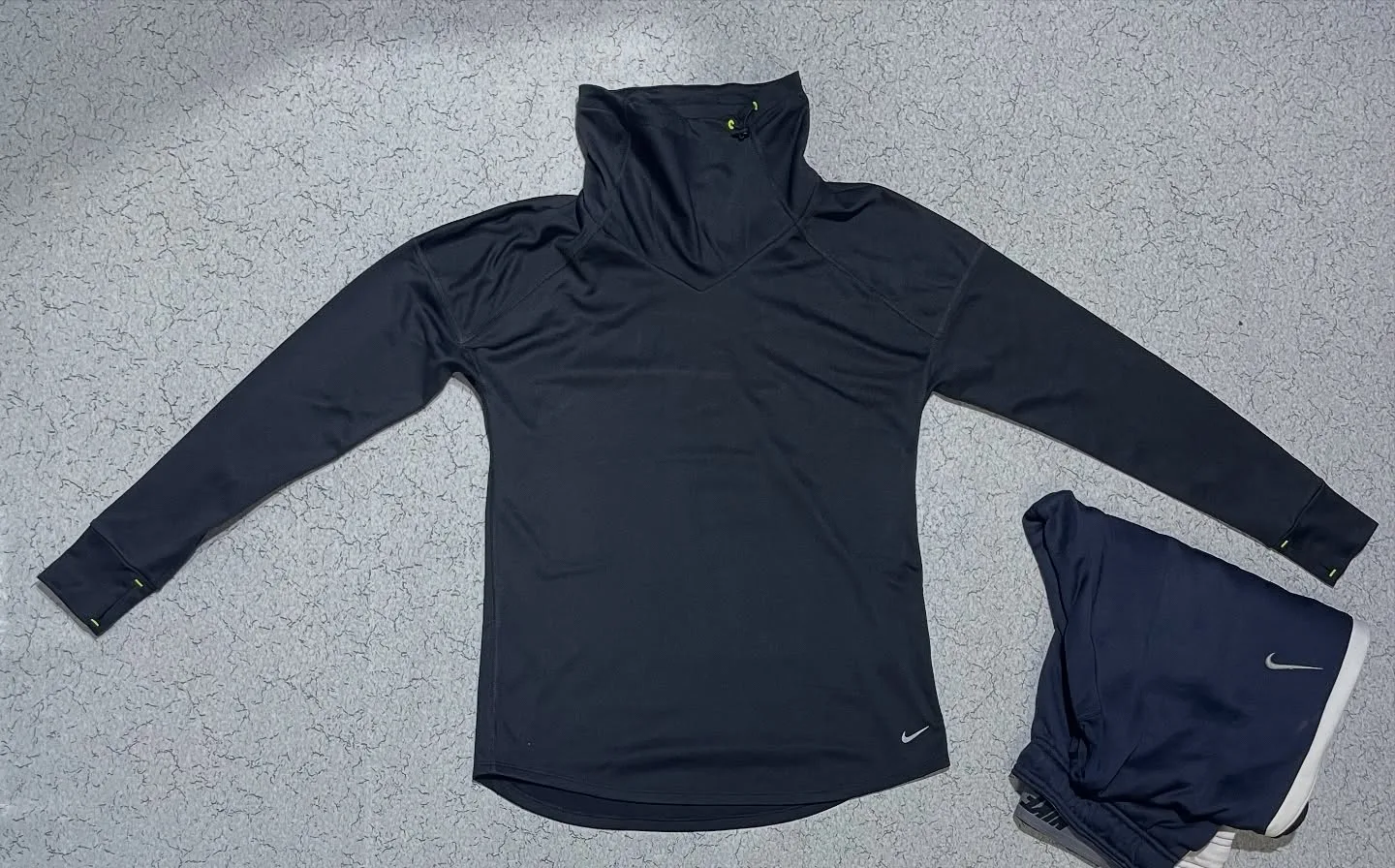 Nike High Neck Dri Fit Tshirt Black Size S