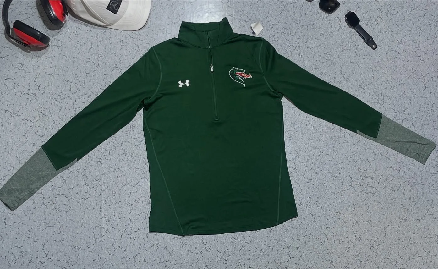 Under Armour Heatgear Half Zip Full Sleeve Tshirt Size S