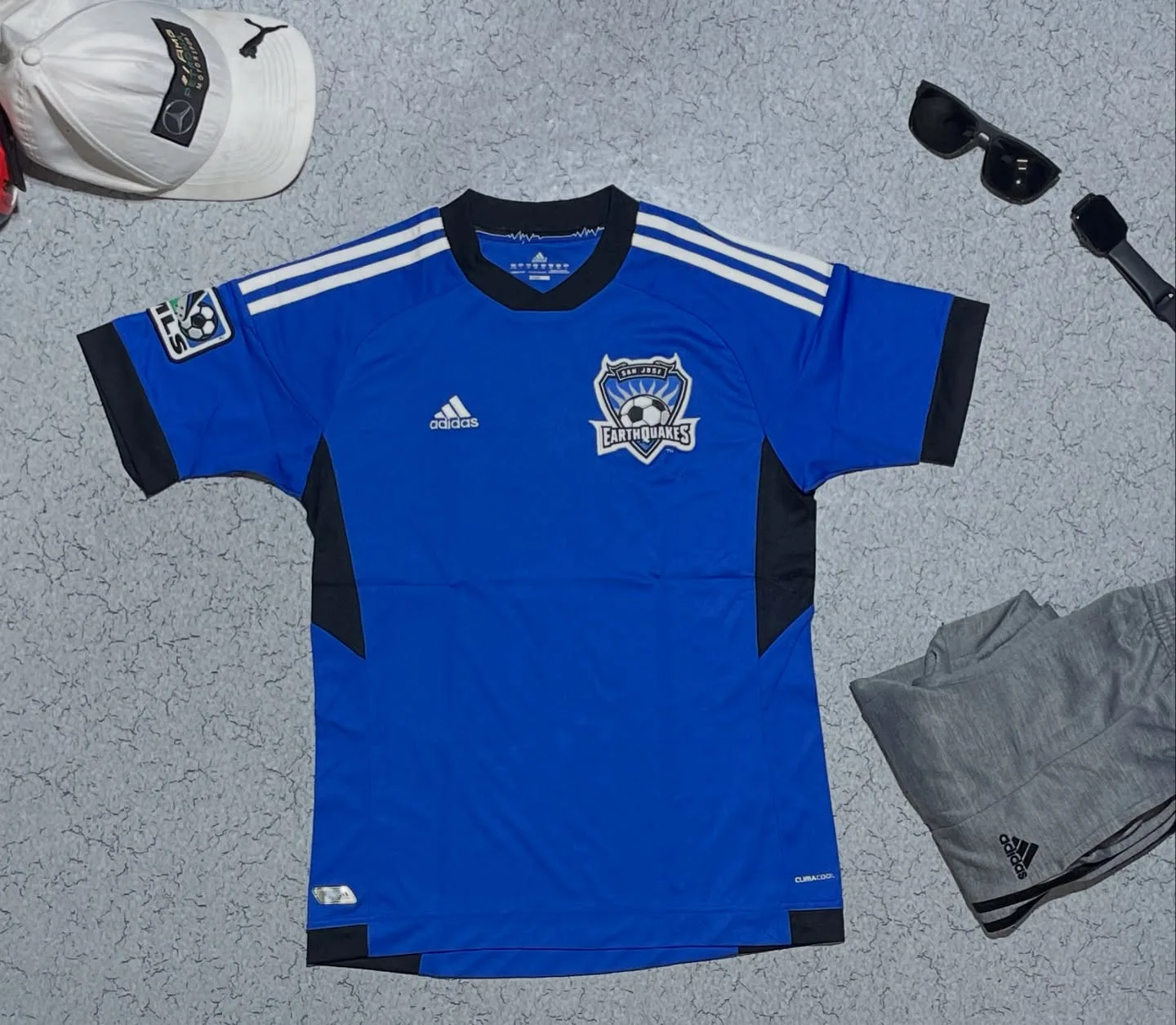 Adidas Sanjose Earthquake Football Jersey Size M Blue