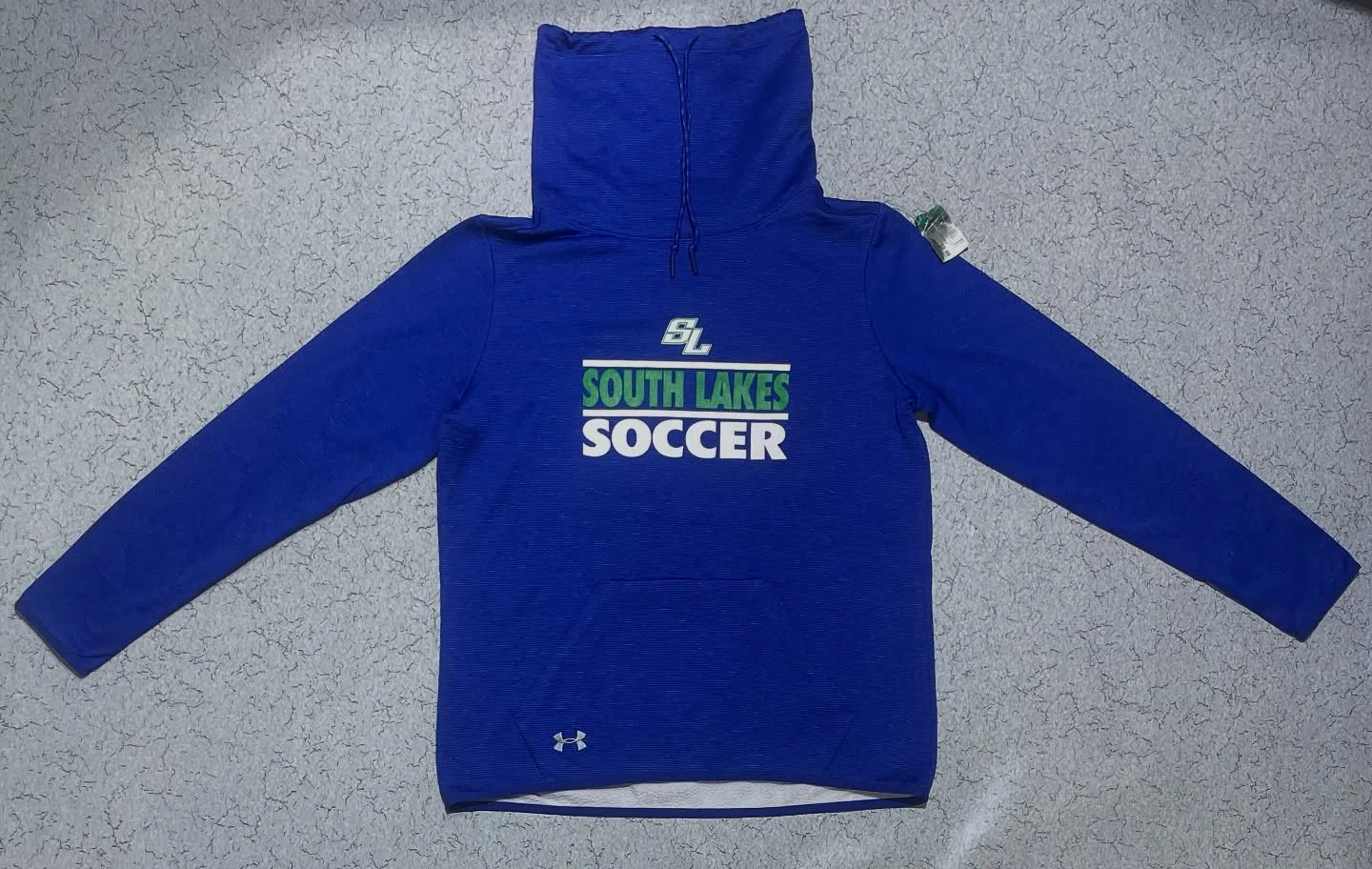 UNDER ARMOUR COLDGEAR SOUTH LAKES HOODED TSHIRT BLUE SIZE M