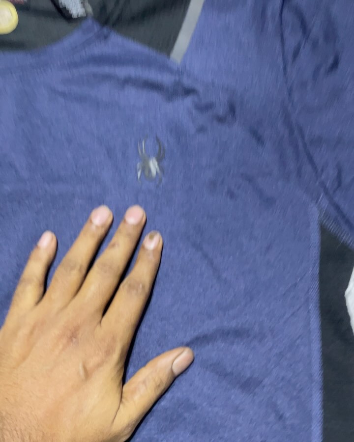 Spyder Compression Tshirt Blue Size XXL