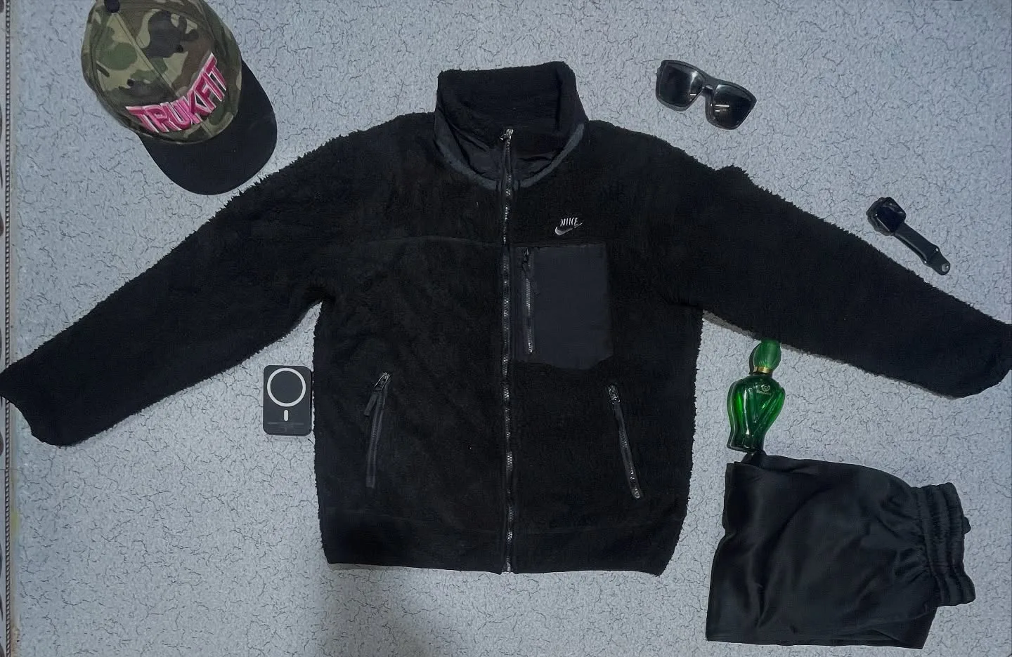 Nike Fleece Jacket Size M Colour Black