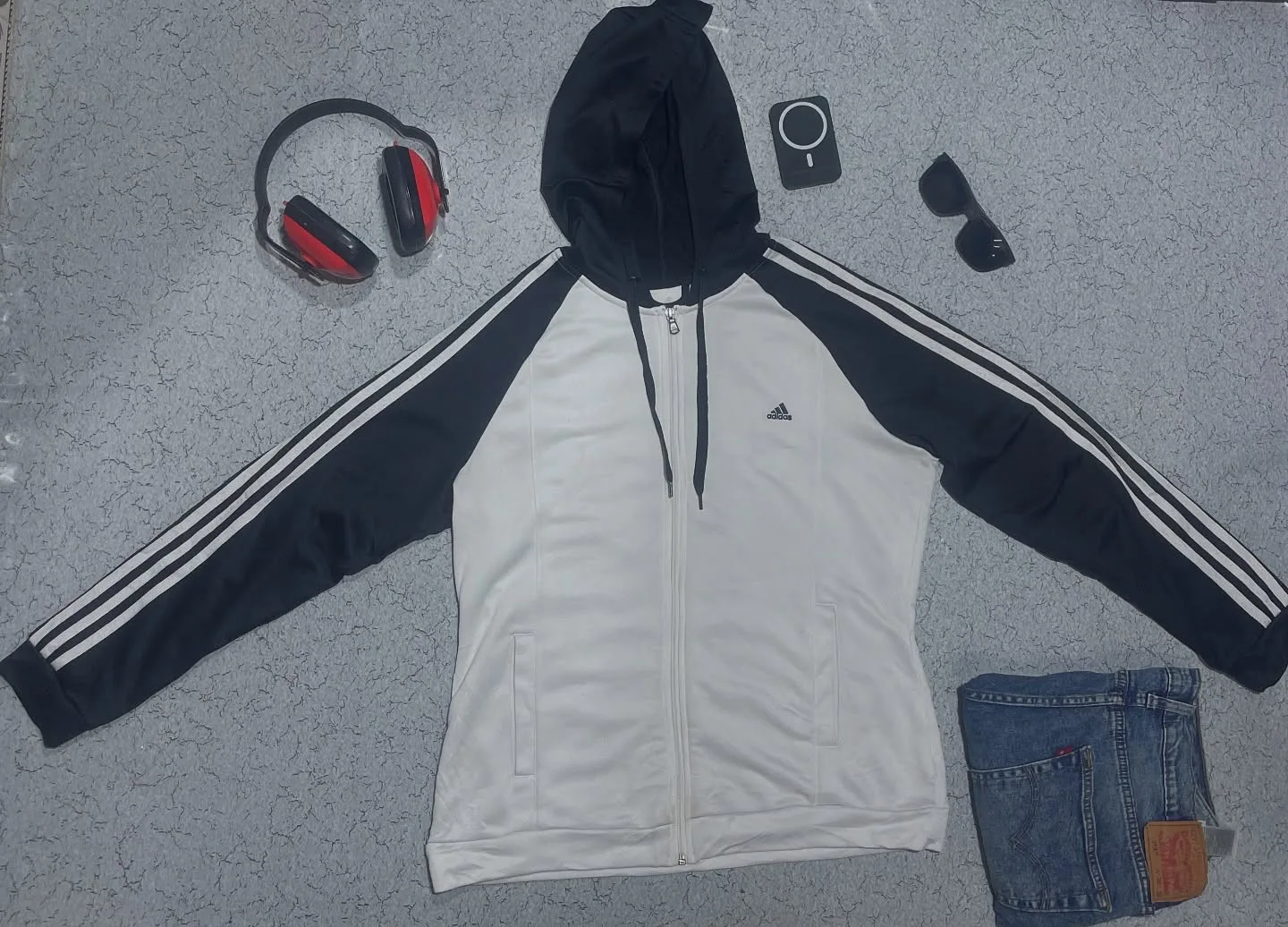 Adidas Women's Hoodie Track Jacket White-S