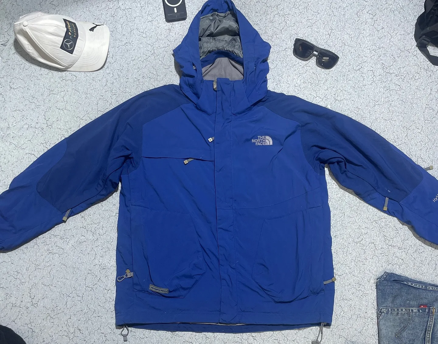 The North Face Hyvent Hooded Jacket Blue-Xl