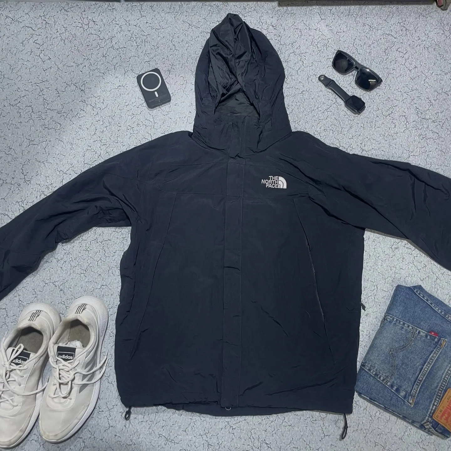 The North Face Hyvent Hoodie Black Jacket Size Xl