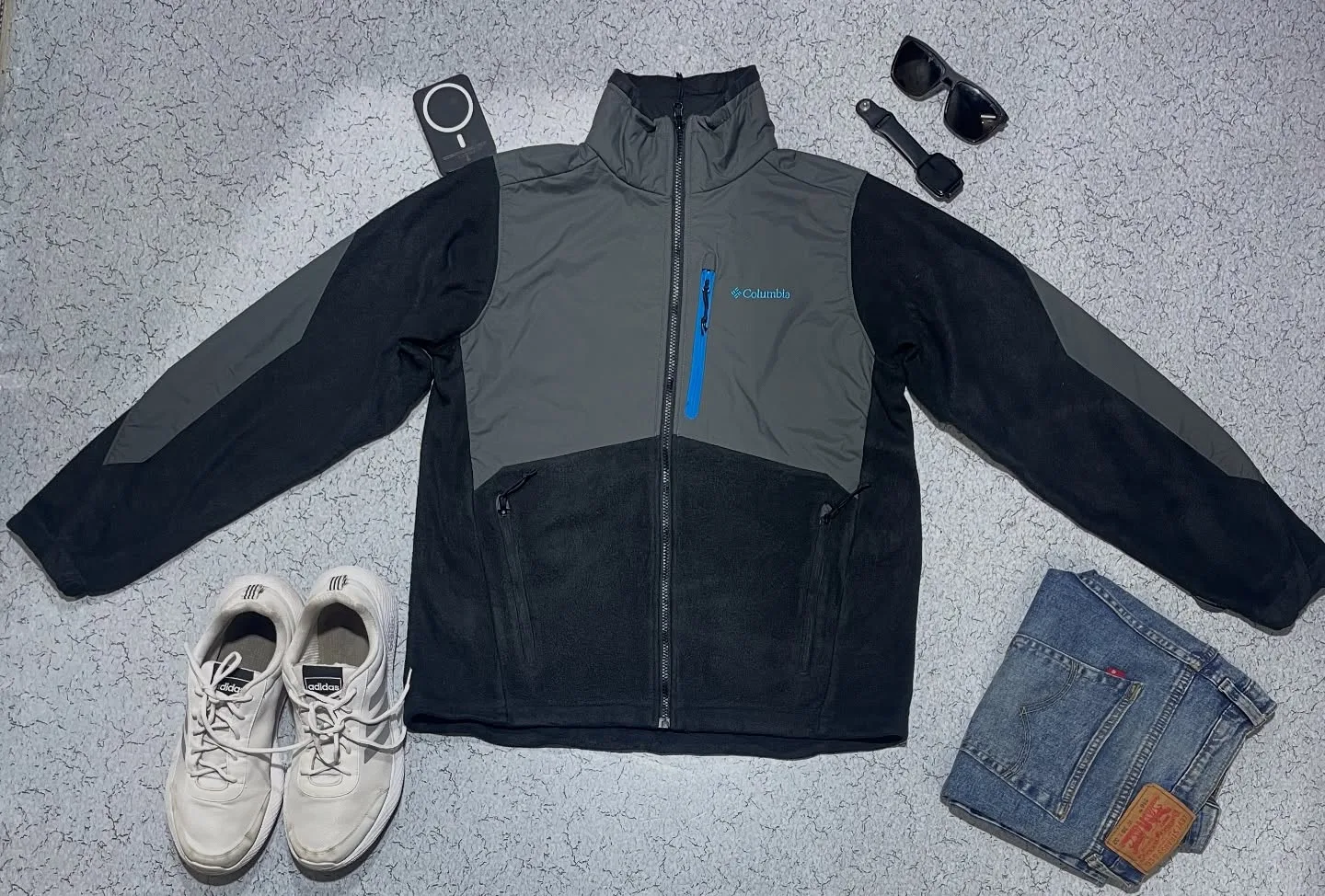 Columbia Winter Jacket Grey Black L