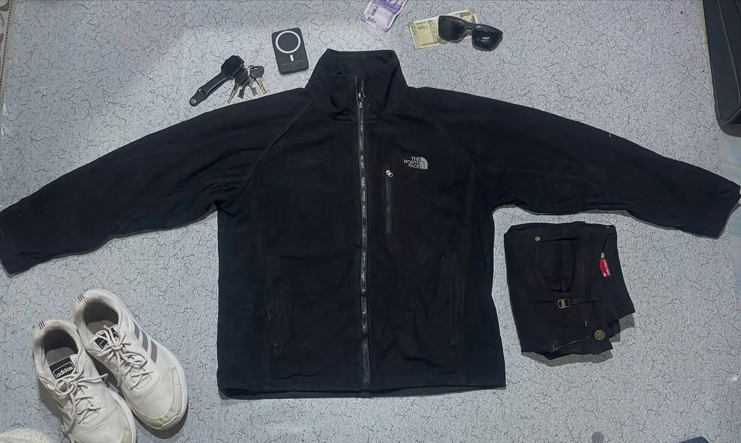 The North Face Wool Jacket Size Xl Black Colour