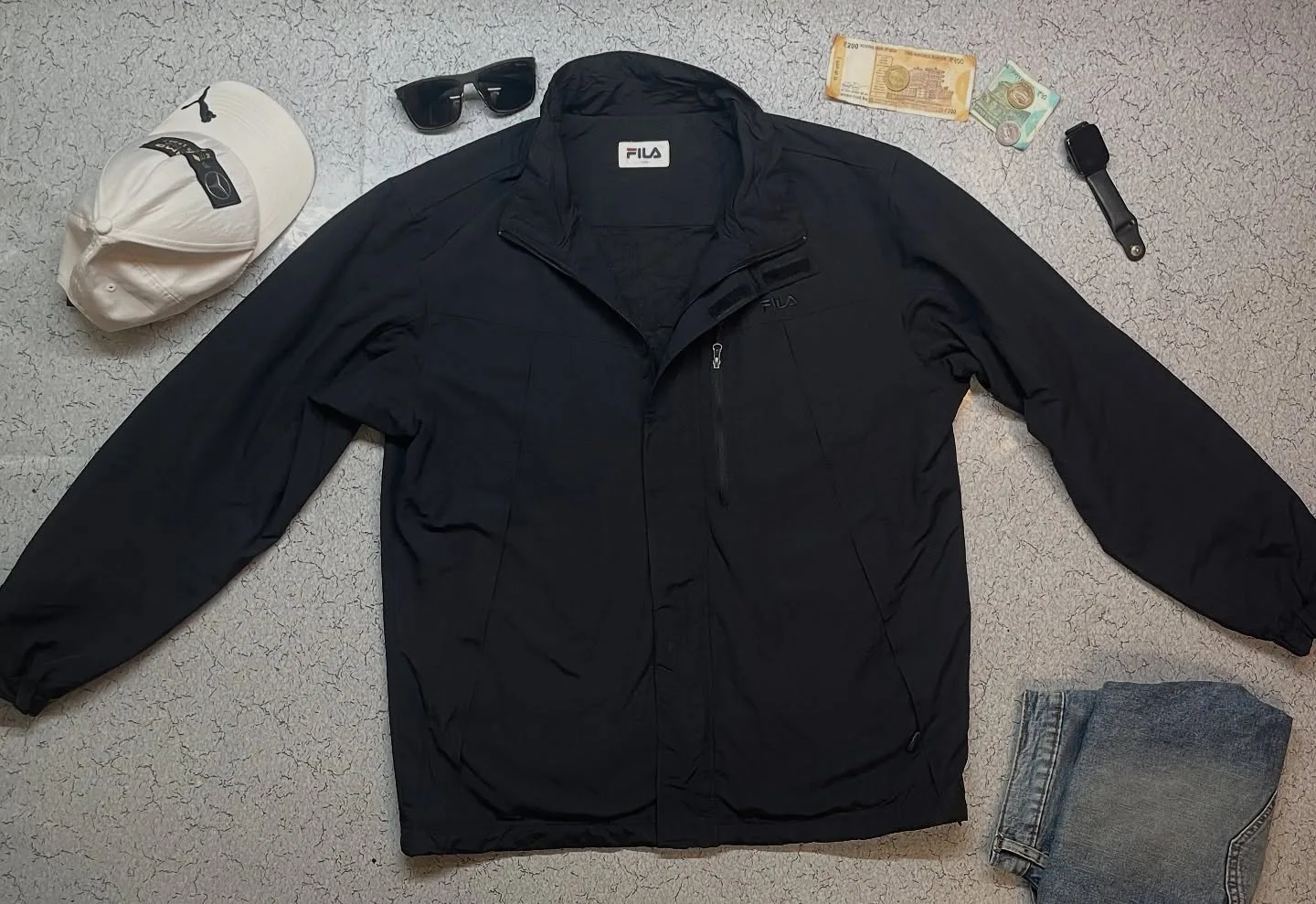 Fila WindCheater Jacket Size Xl Black