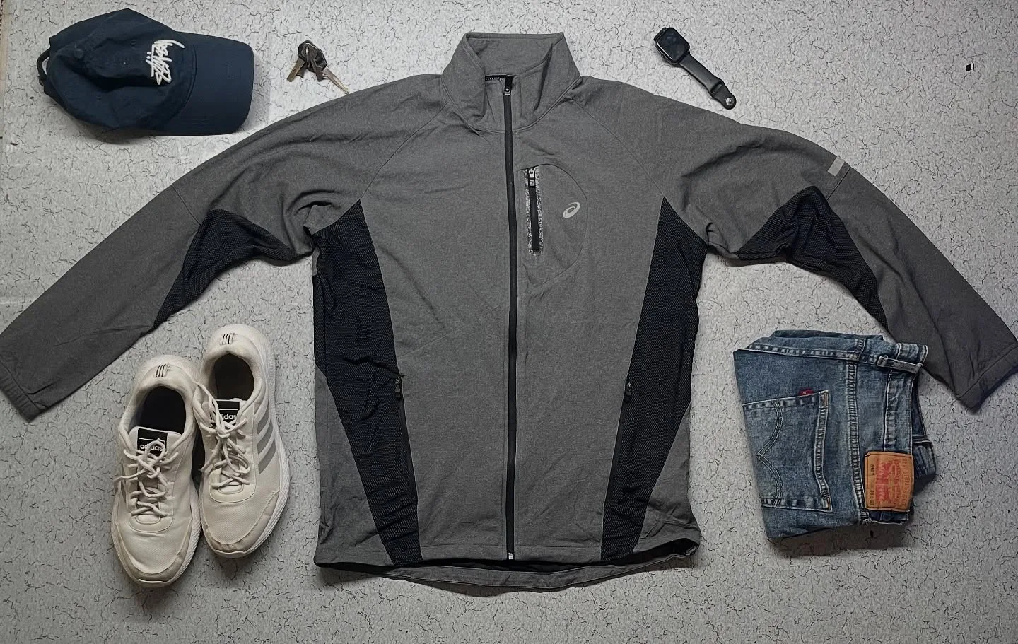 Asics Lightweight Track Jacket Grey Size Xl