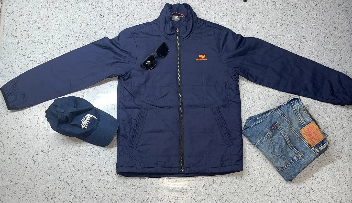 New Balance Padded Puffer Jacket Size M Blue