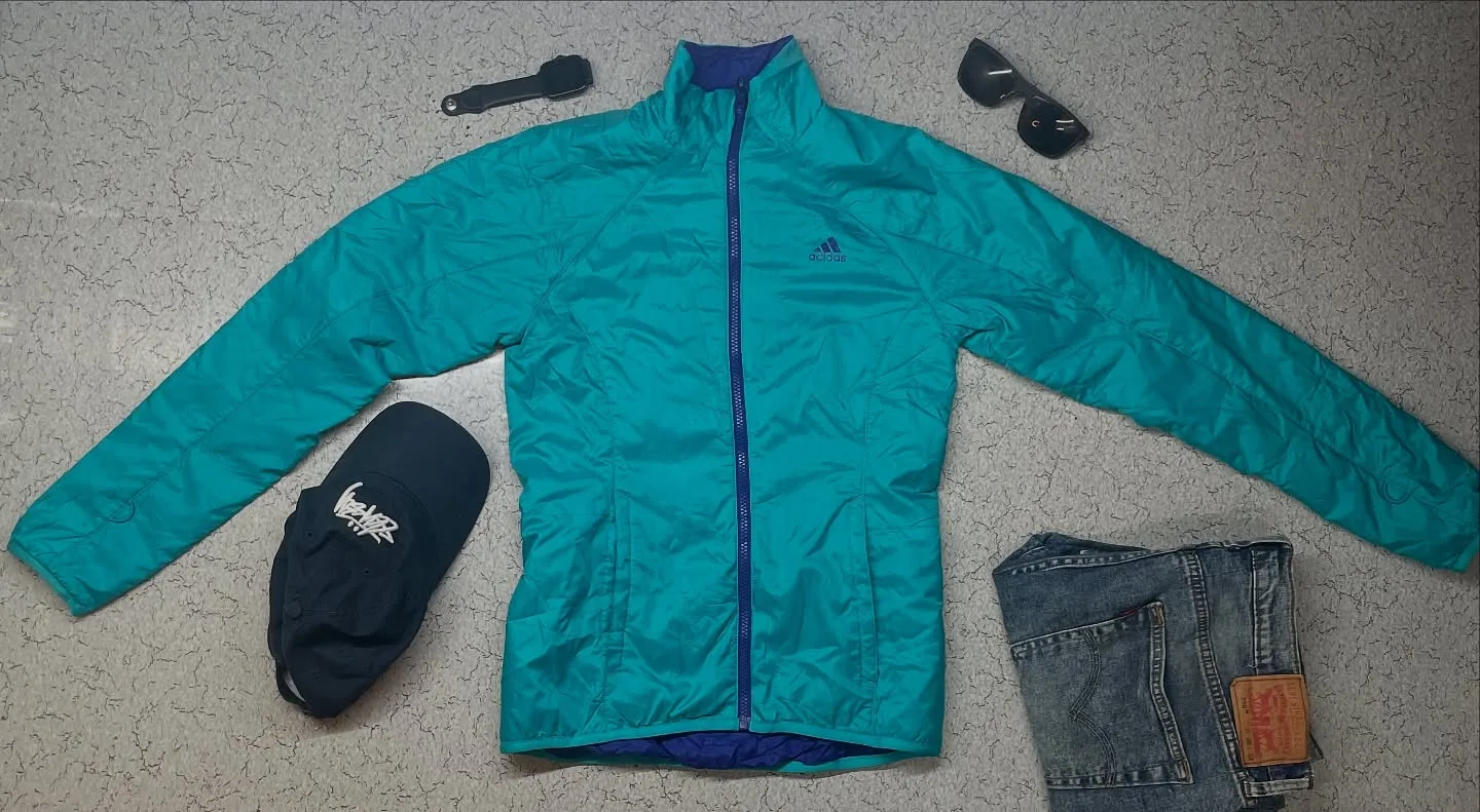 Adidas Women Puffer Jacket Size S Sky Blue