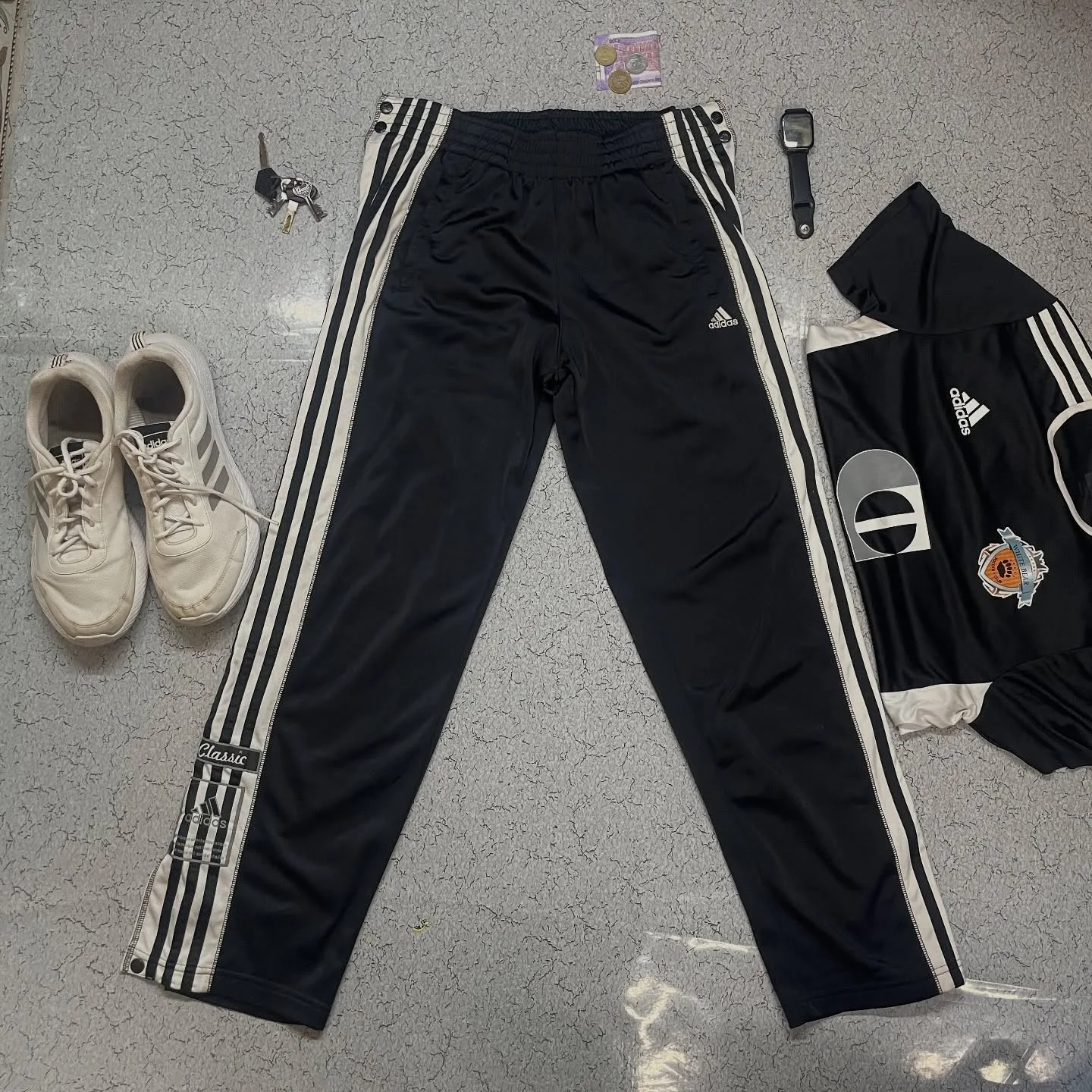 Adidas Button Type Track Pant Size S