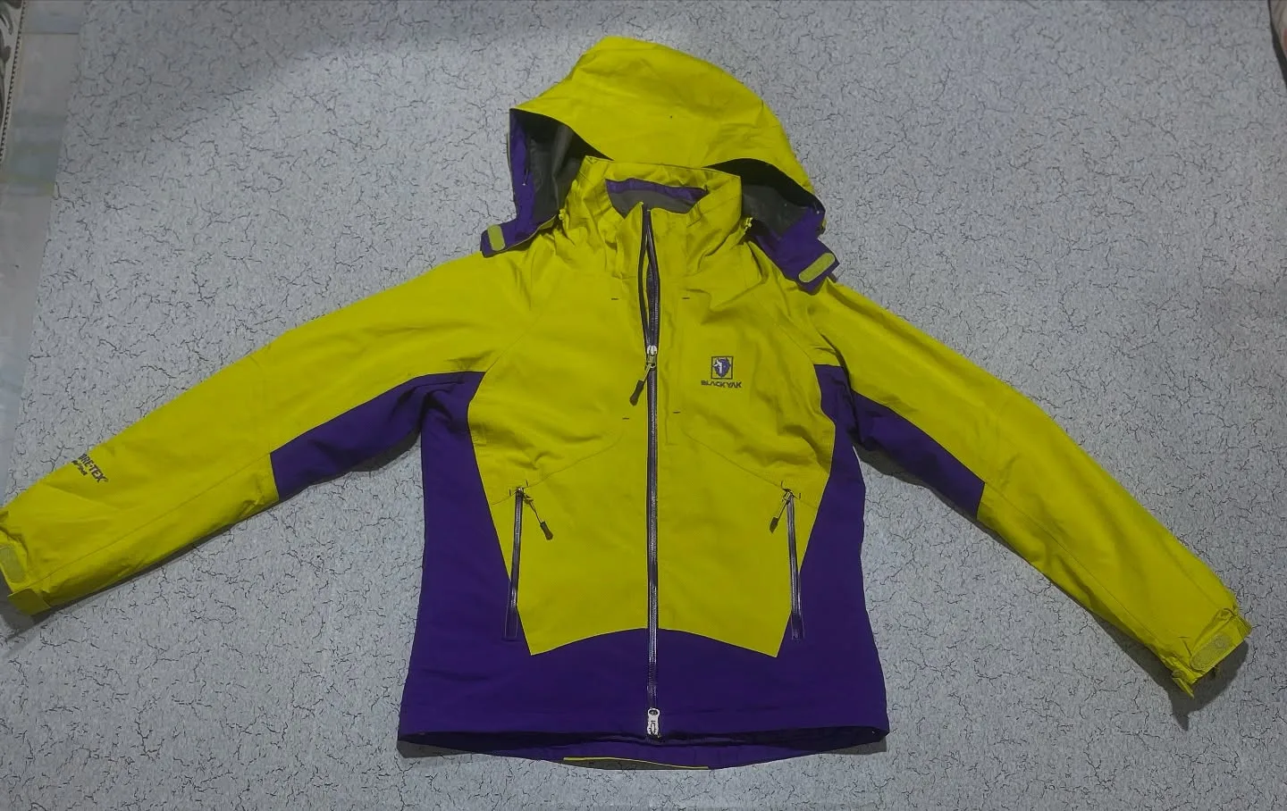 Black Yak Gore Tex Hooded Jacket Yellow Purple S