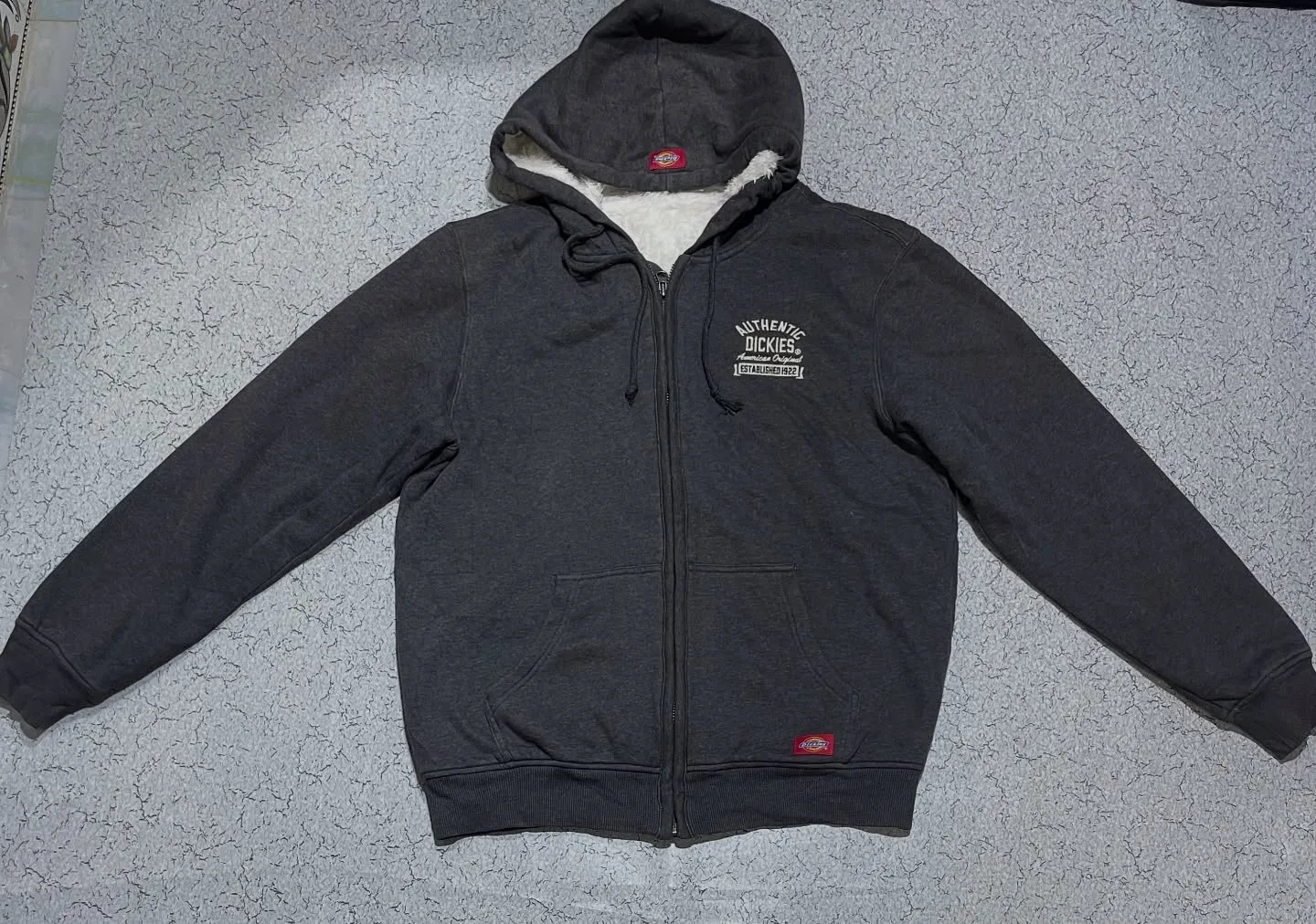 DICKIES HOODED COTTON FULL SLEEVE TSHIRT SIZE XL DARK GREY