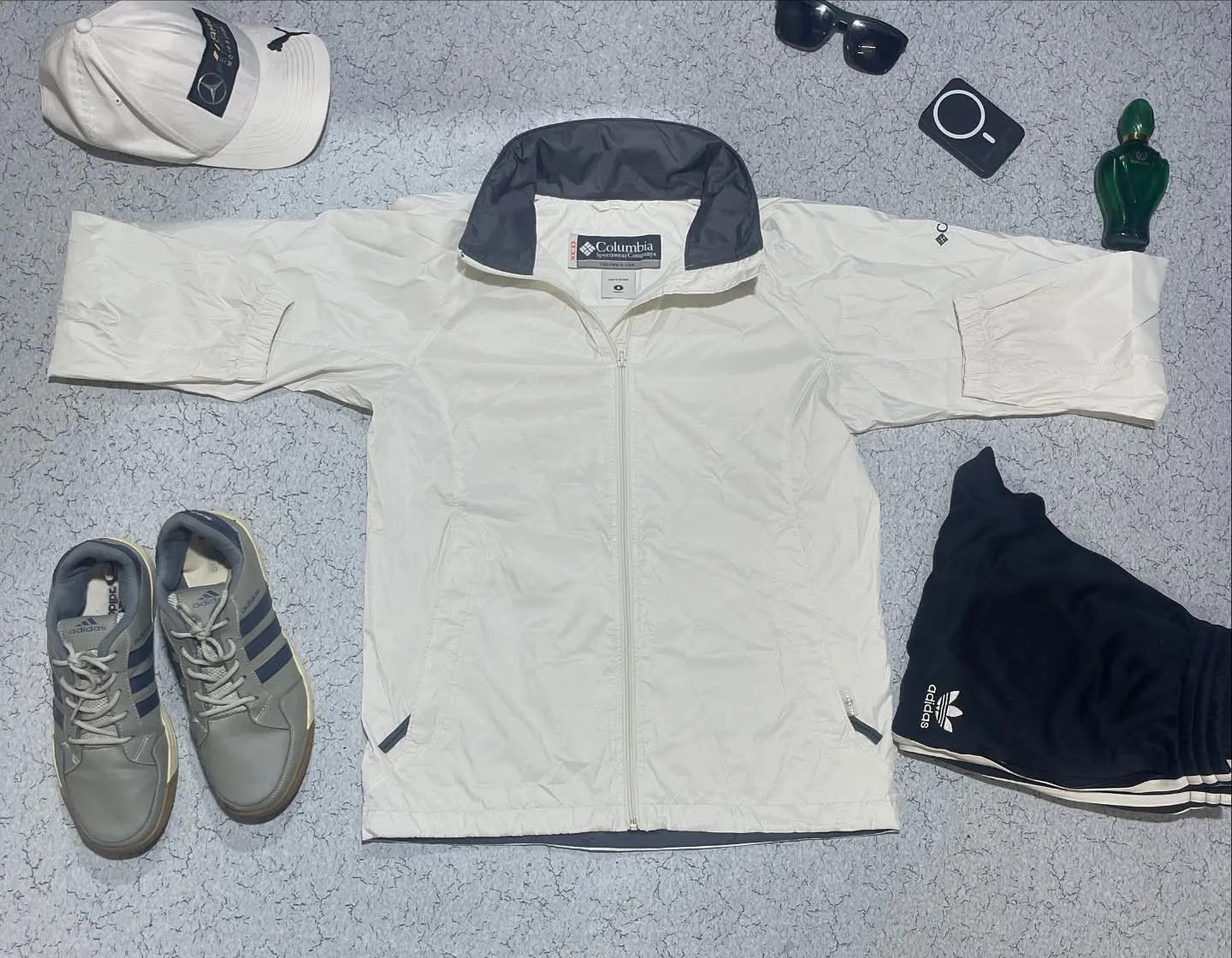 Columbia Windbreaker Jacket Waterproof White Size S