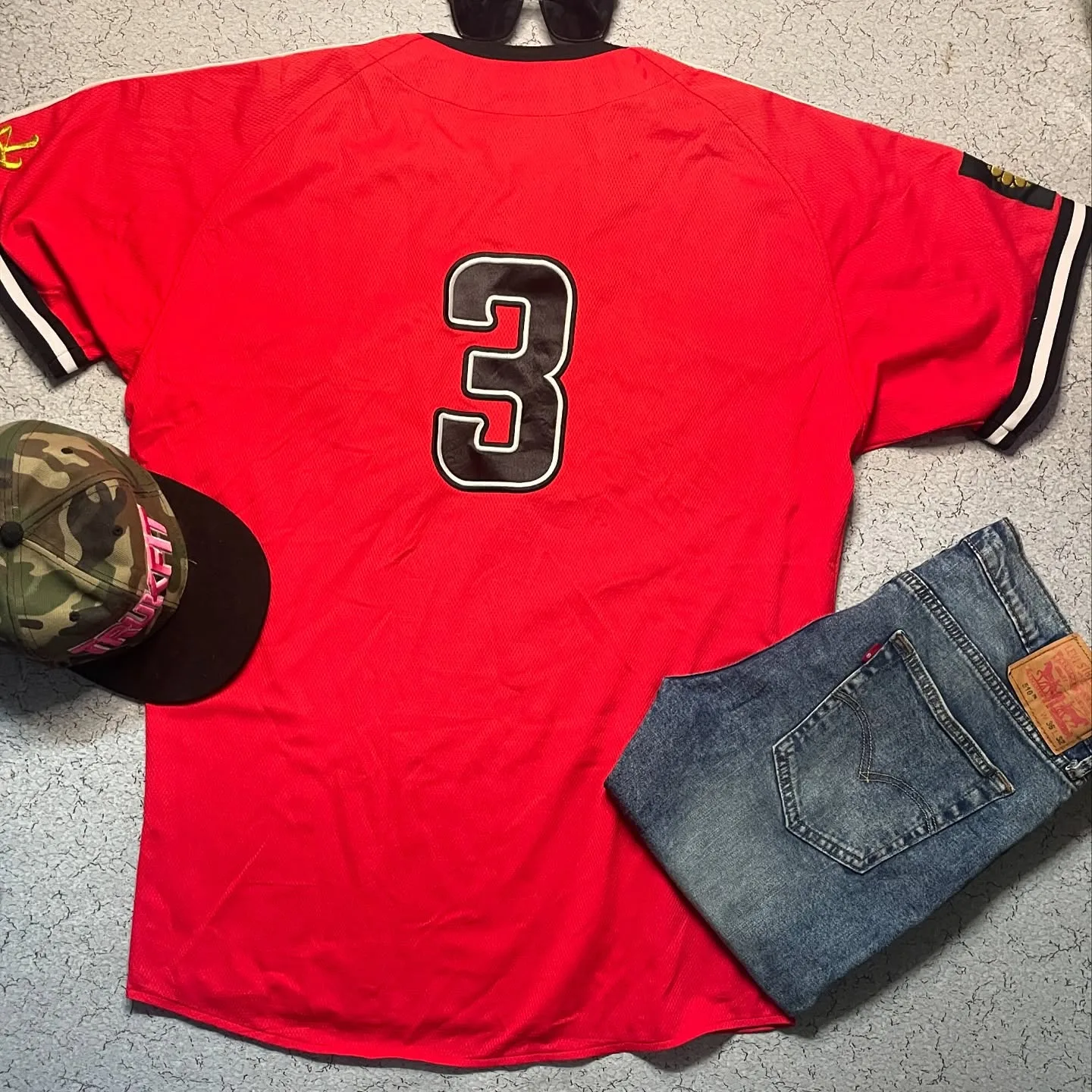 Mizuno Baseball Jersey Red Size Xxl